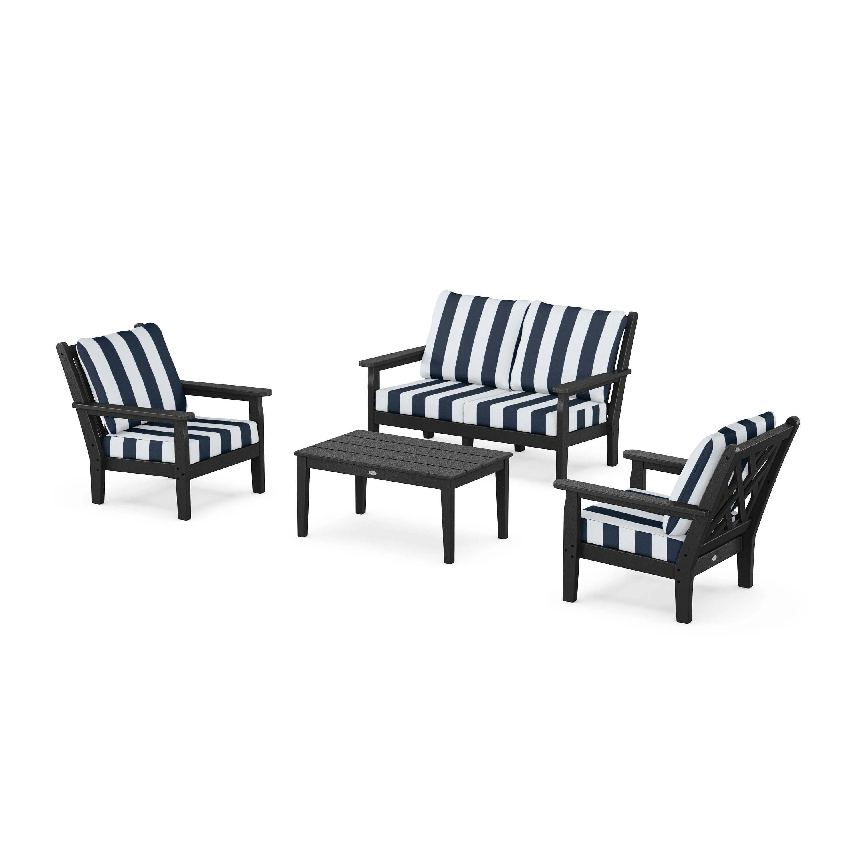 Chippendale 4-Piece Deep Seating Set with Loveseat - Image 101