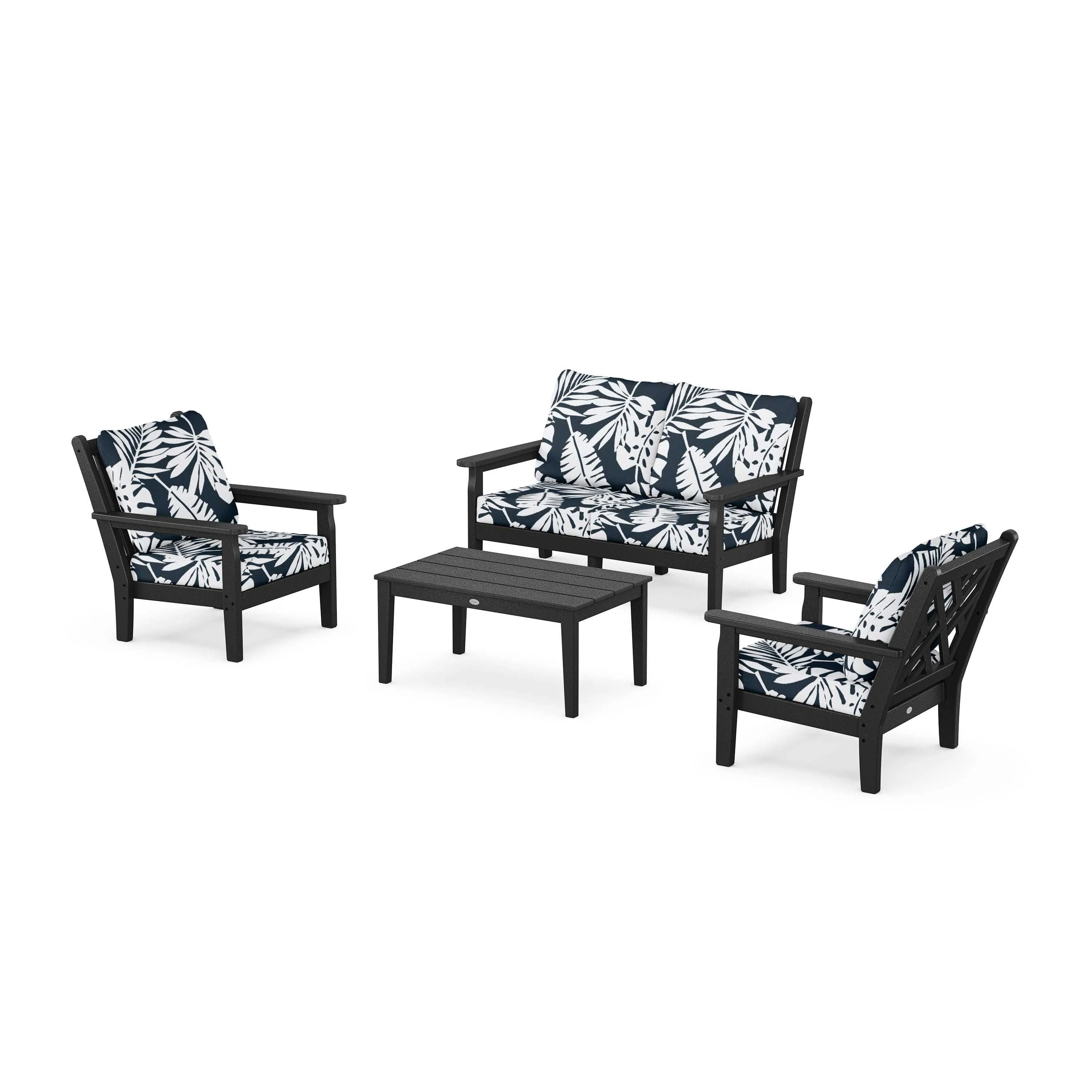 Chippendale 4-Piece Deep Seating Set with Loveseat - Image 108