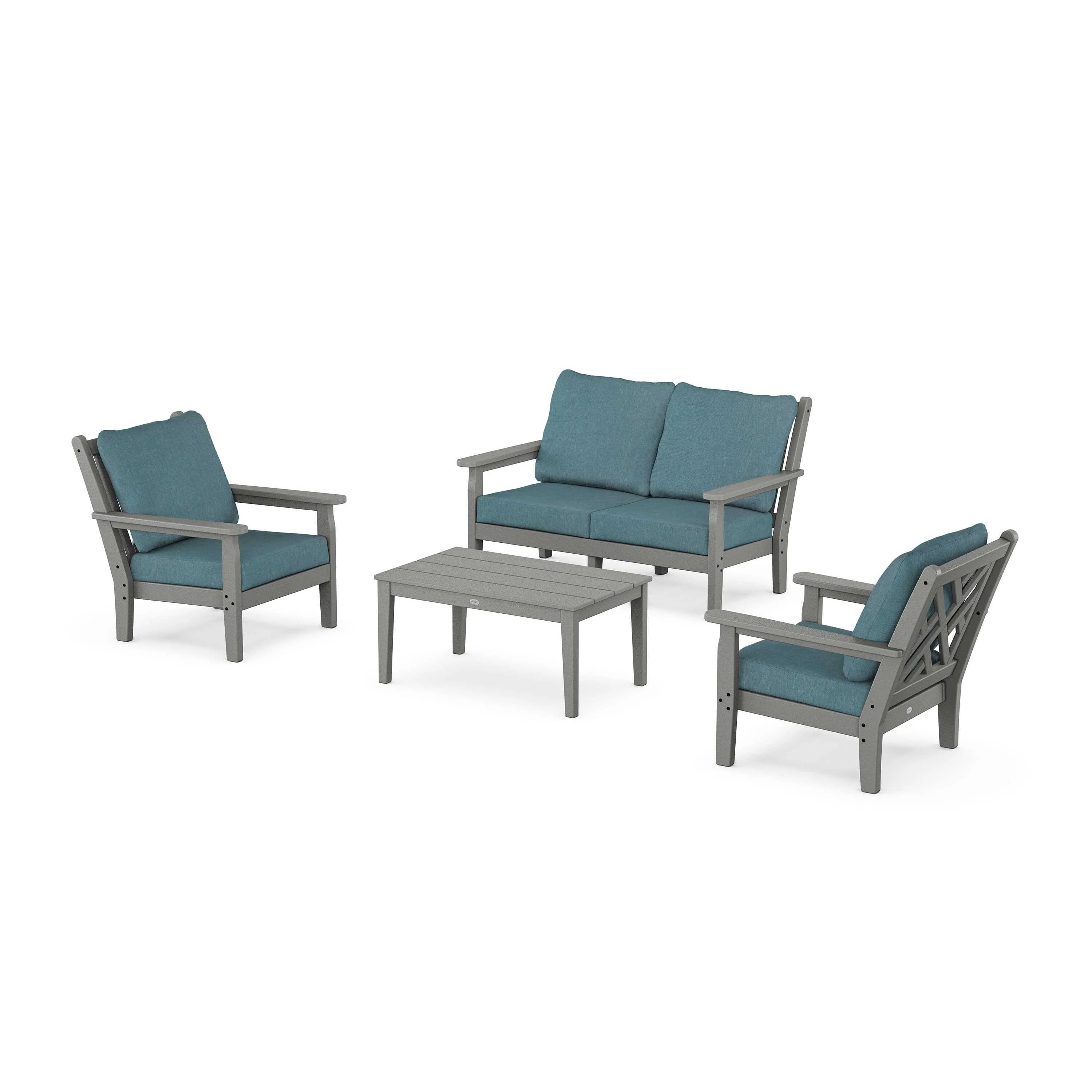 Chippendale 4-Piece Deep Seating Set with Loveseat - Image 112