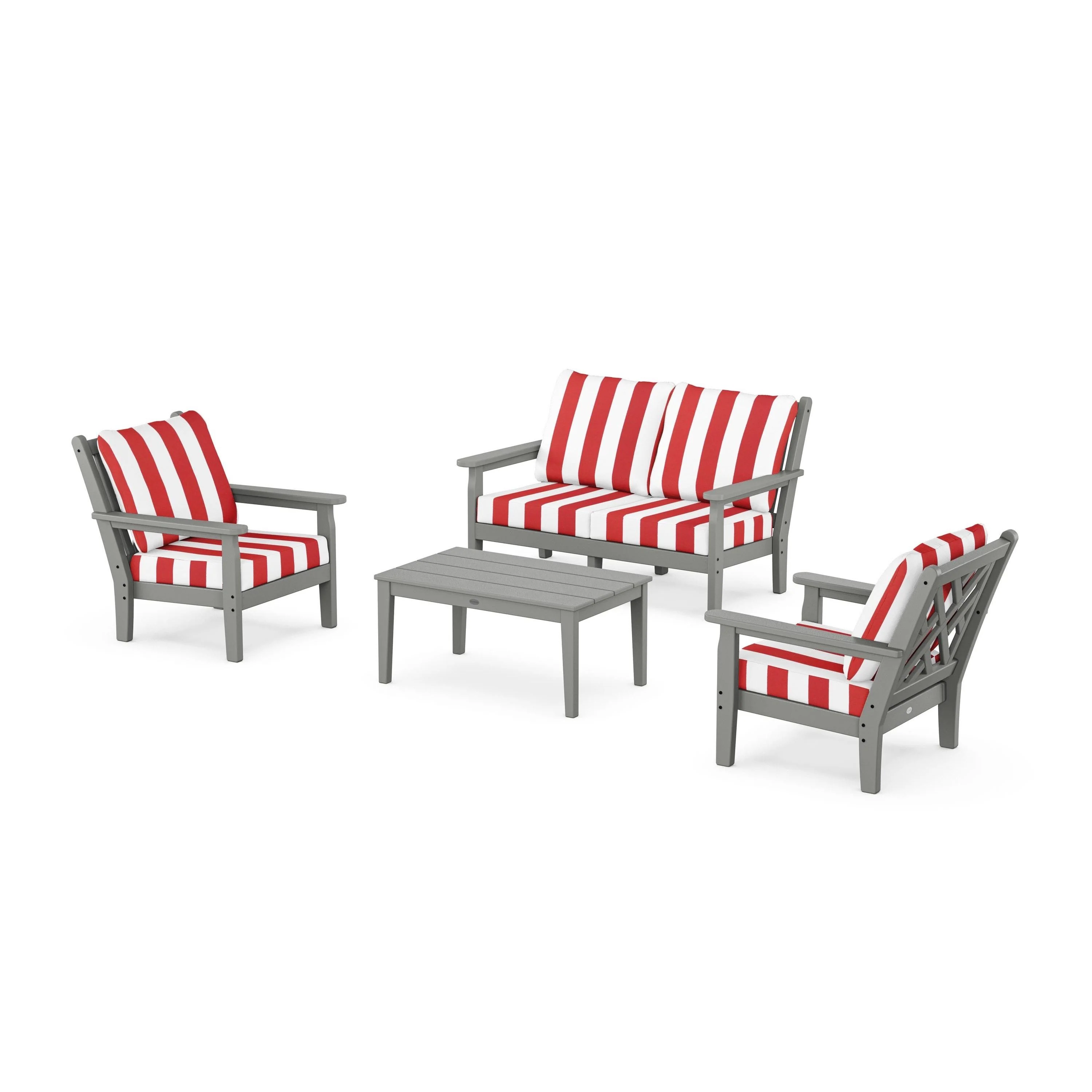 Chippendale 4-Piece Deep Seating Set with Loveseat - Image 119