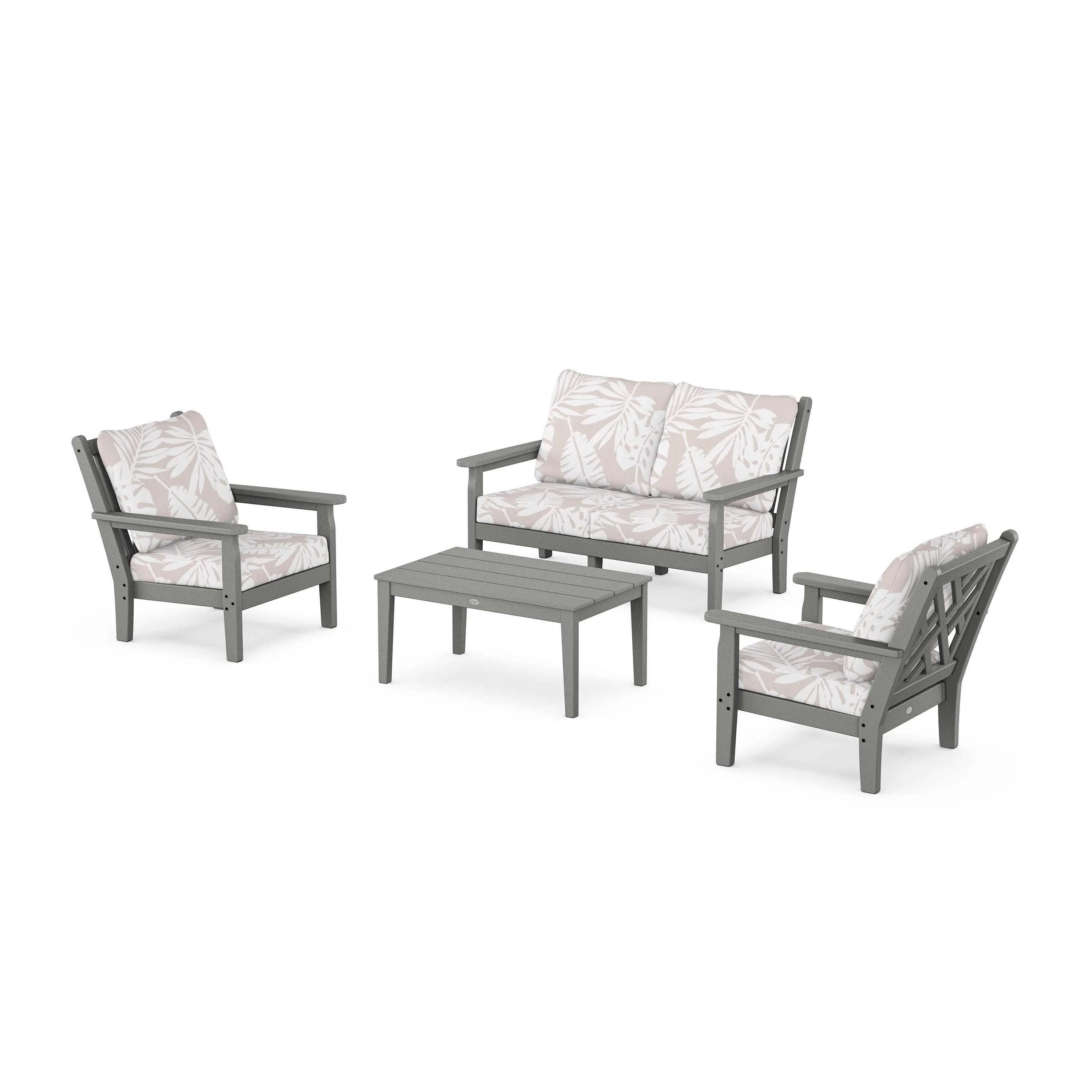 Chippendale 4-Piece Deep Seating Set with Loveseat - Image 12