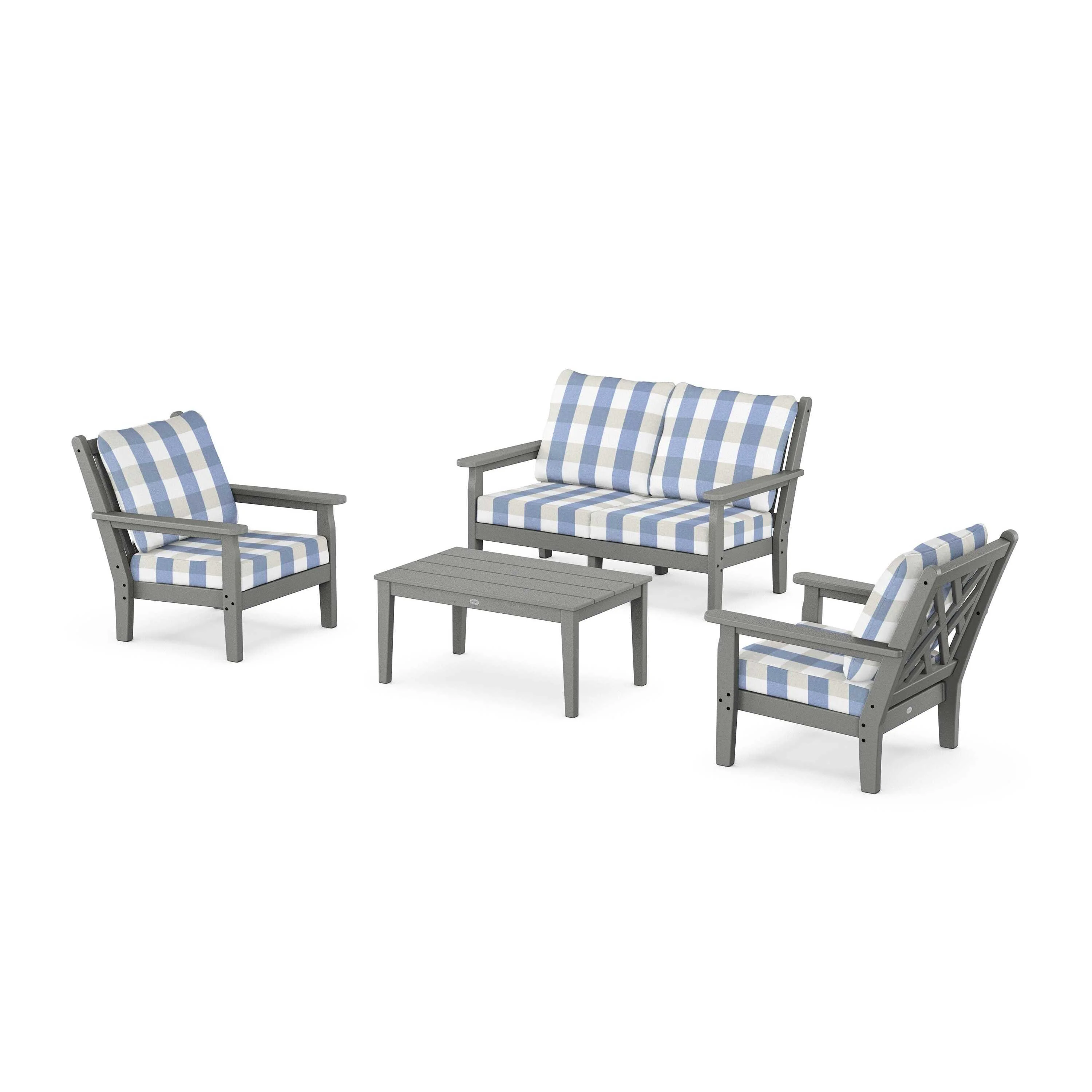 Chippendale 4-Piece Deep Seating Set with Loveseat - Image 122