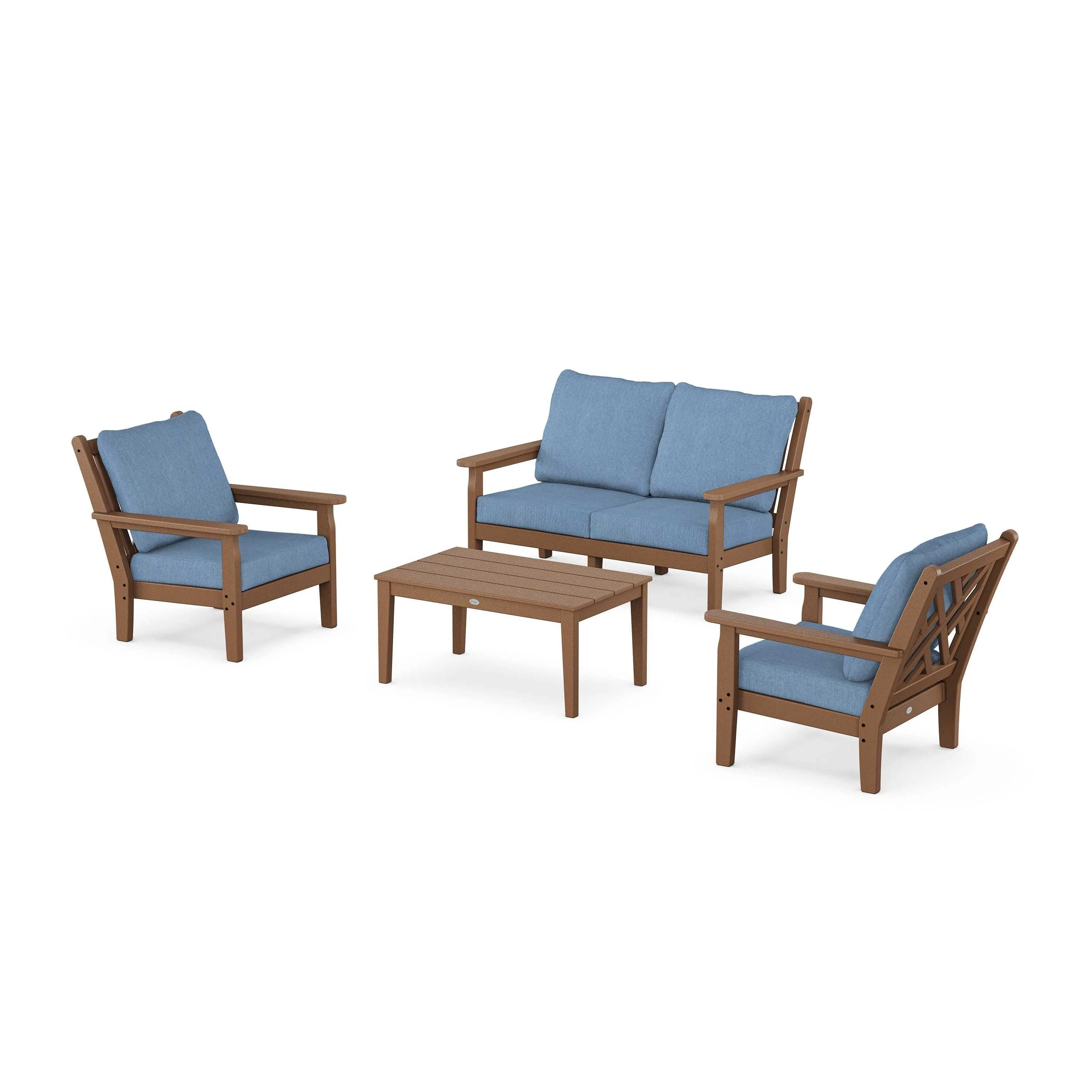 Chippendale 4-Piece Deep Seating Set with Loveseat - Image 129
