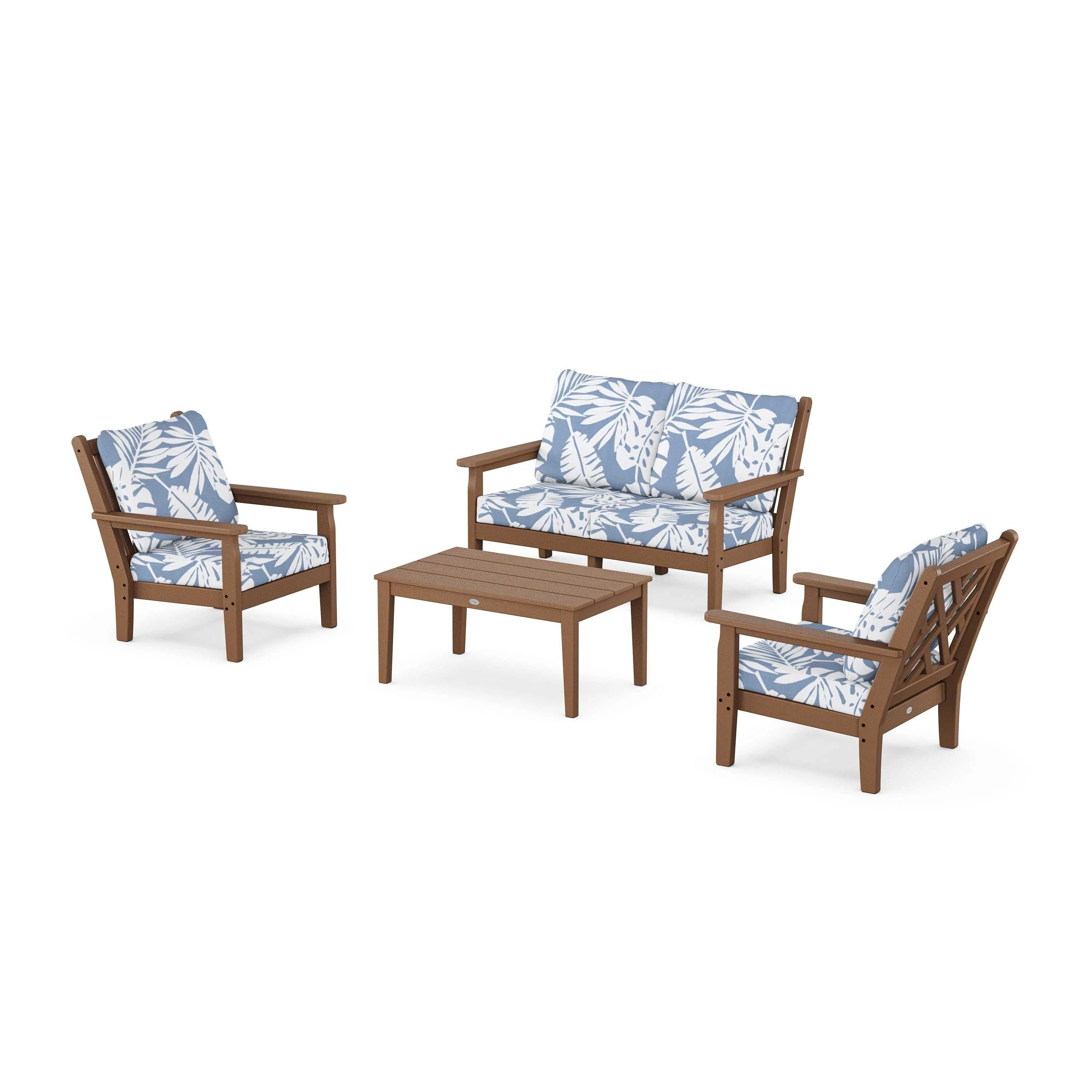 Chippendale 4-Piece Deep Seating Set with Loveseat - Image 139