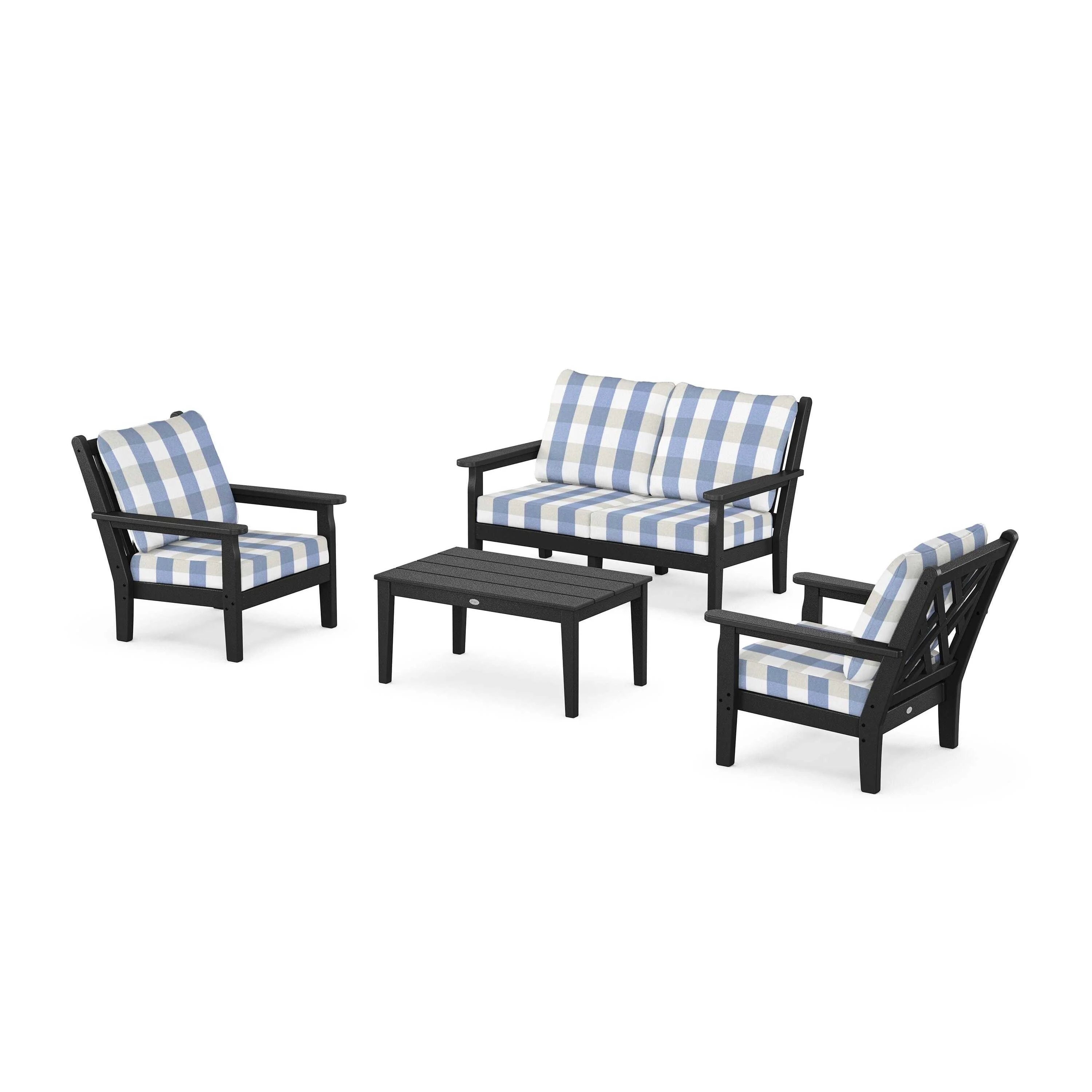 Chippendale 4-Piece Deep Seating Set with Loveseat - Image 14