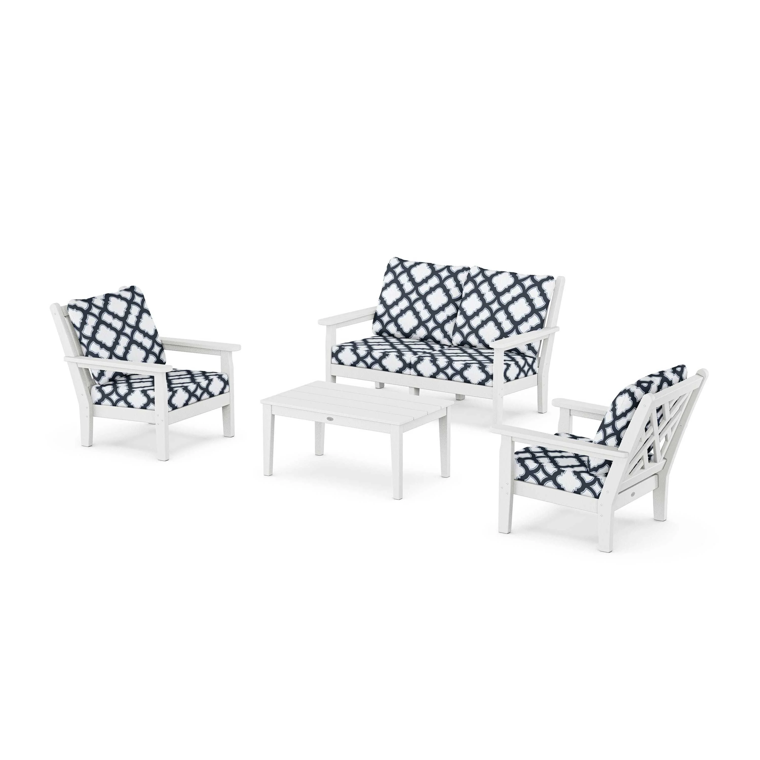 Chippendale 4-Piece Deep Seating Set with Loveseat - Image 140