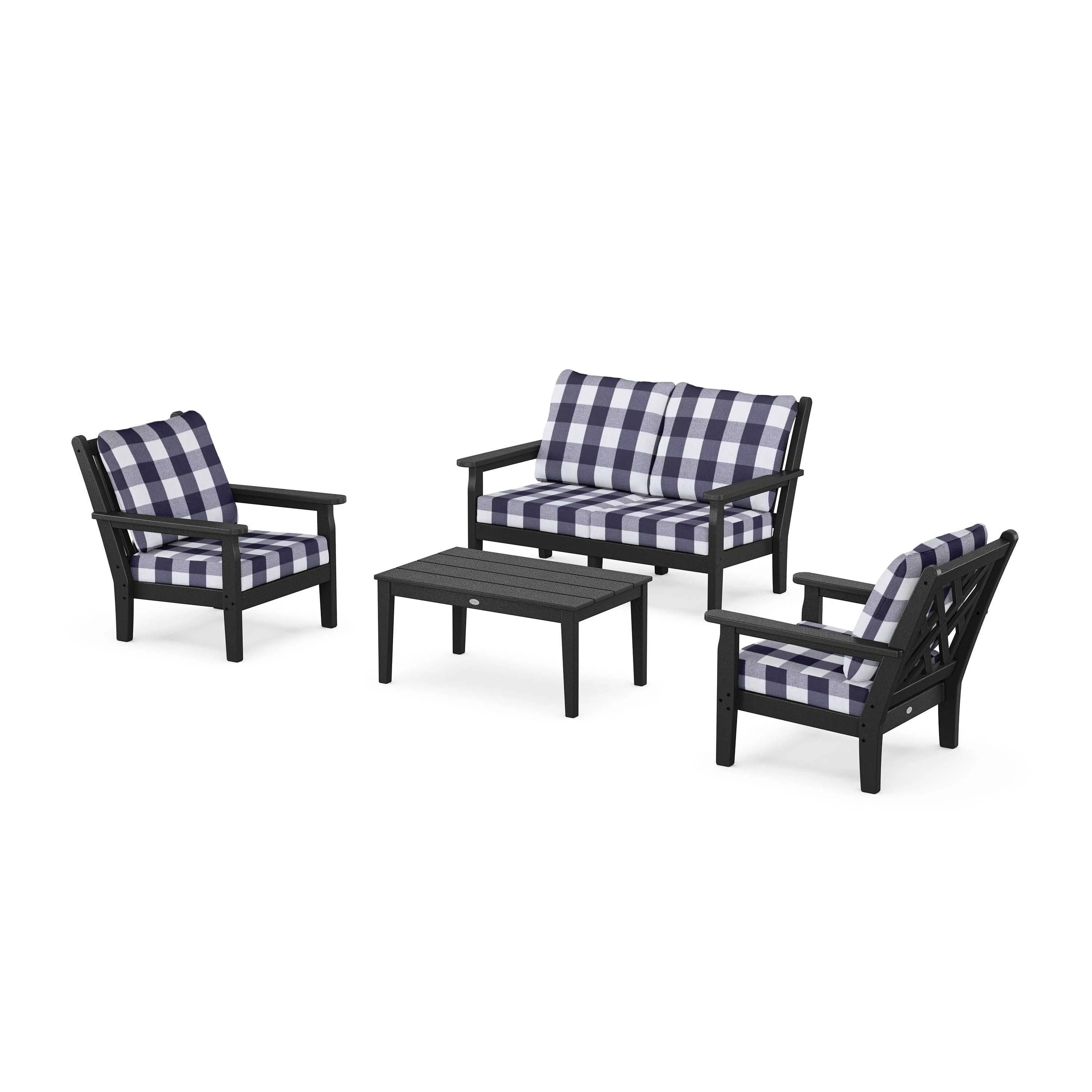 Chippendale 4-Piece Deep Seating Set with Loveseat - Image 141