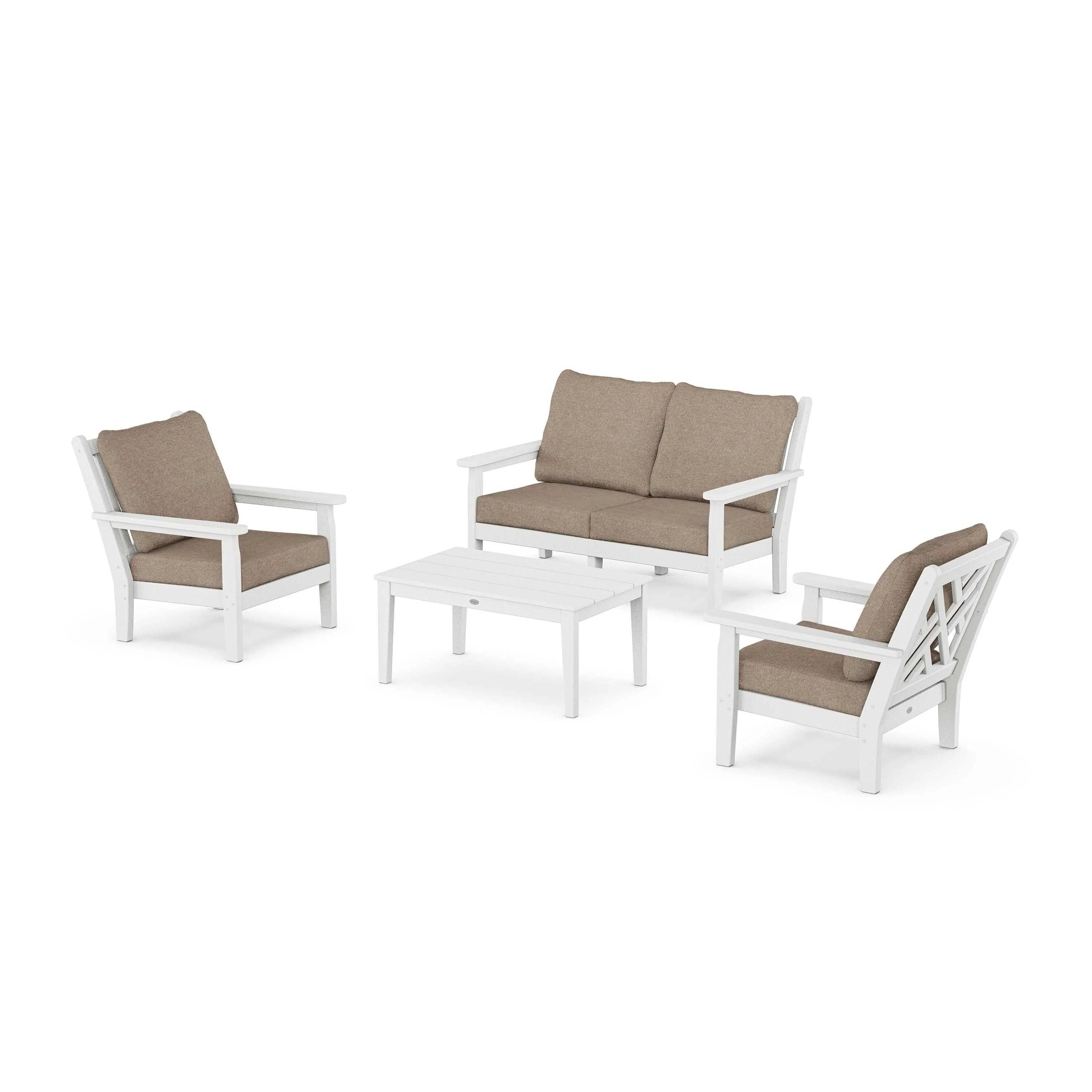 Chippendale 4-Piece Deep Seating Set with Loveseat - Image 146