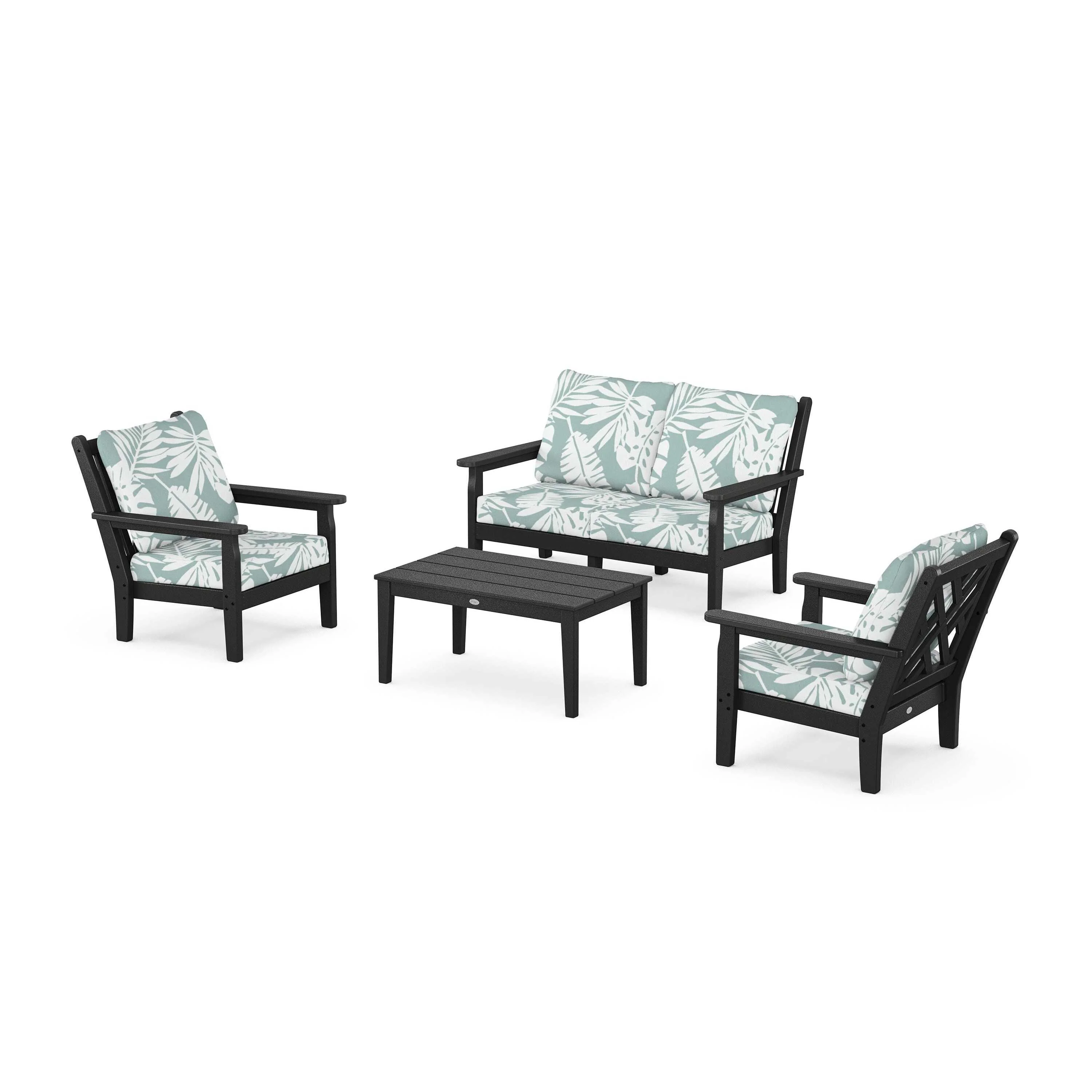 Chippendale 4-Piece Deep Seating Set with Loveseat - Image 147