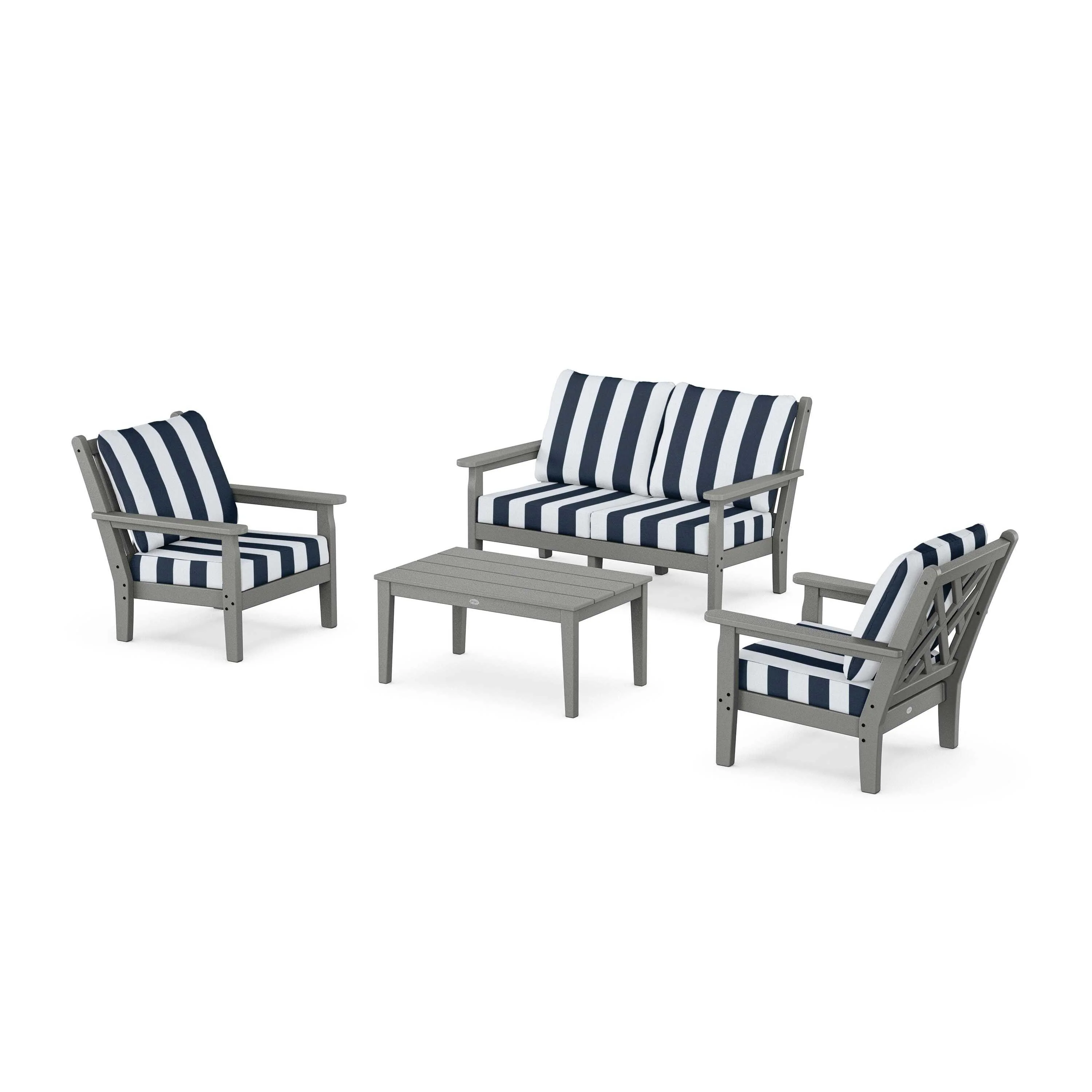 Chippendale 4-Piece Deep Seating Set with Loveseat - Image 160