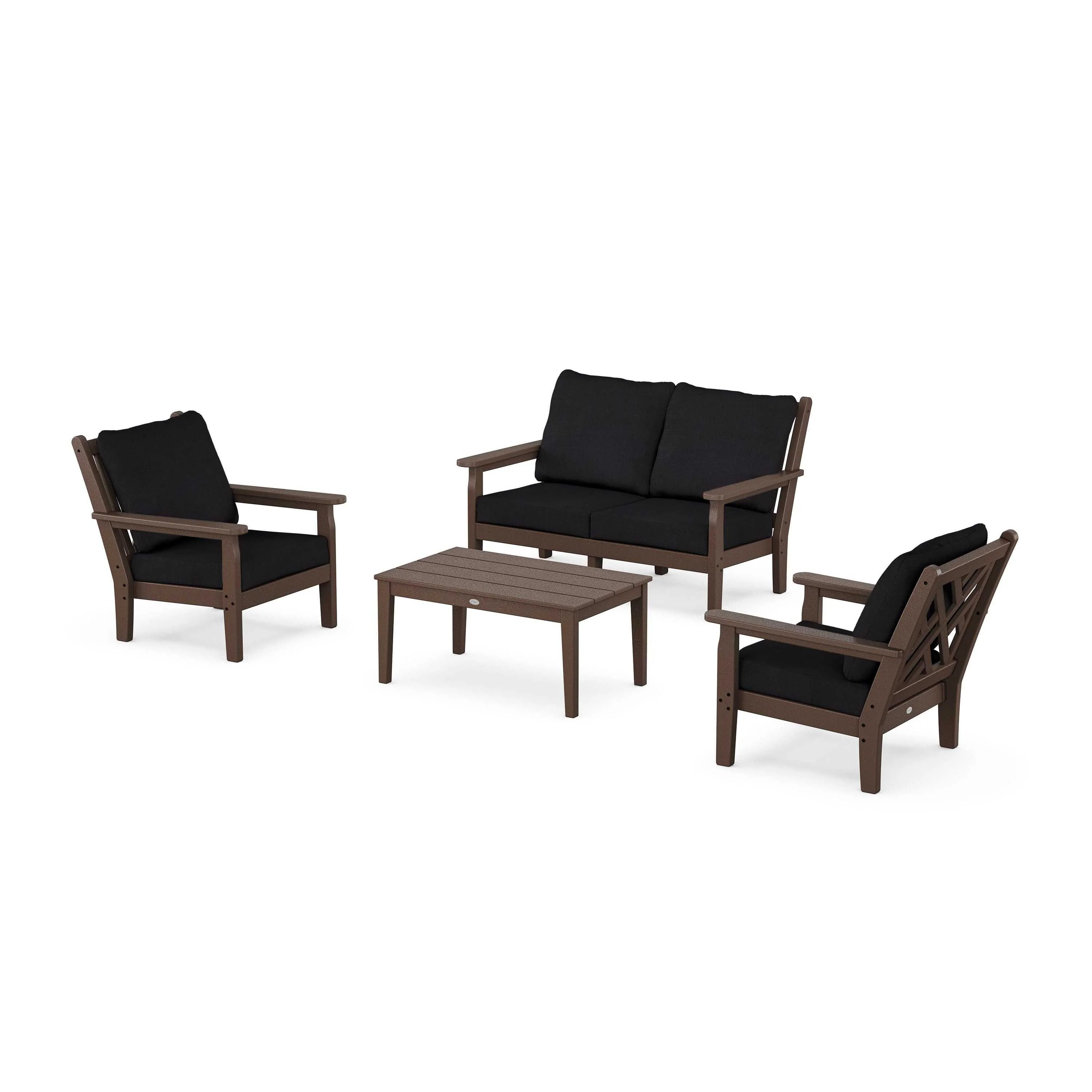 Chippendale 4-Piece Deep Seating Set with Loveseat - Image 171