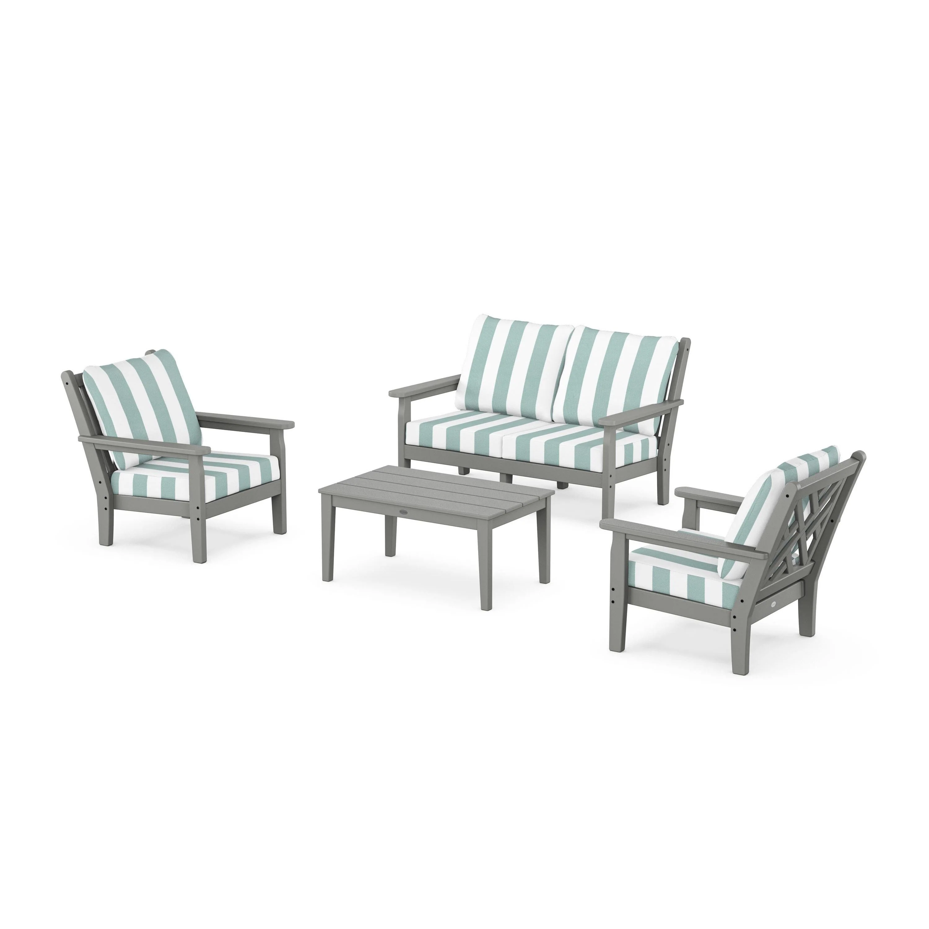 Chippendale 4-Piece Deep Seating Set with Loveseat - Image 178