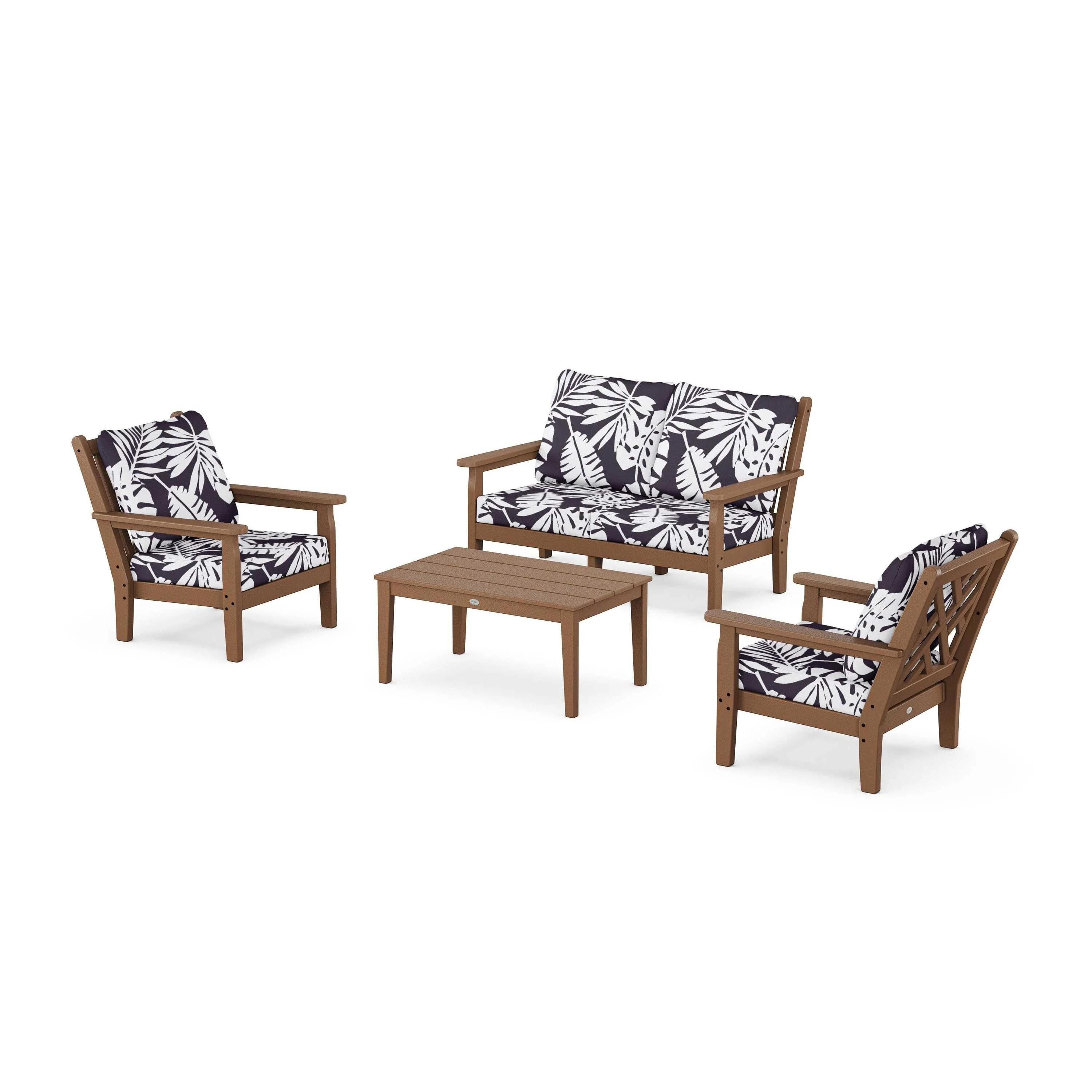 Chippendale 4-Piece Deep Seating Set with Loveseat - Image 191