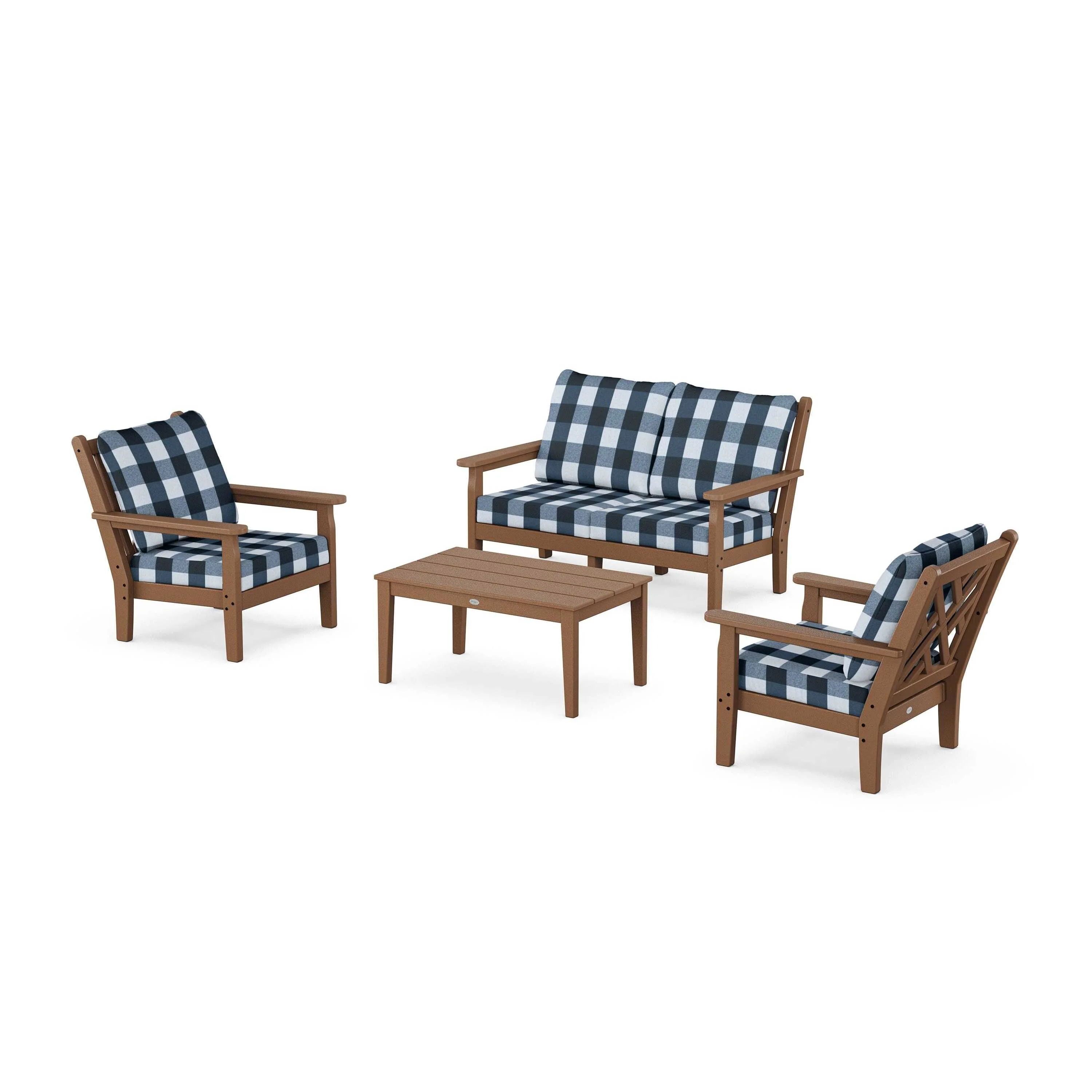 Chippendale 4-Piece Deep Seating Set with Loveseat - Image 195