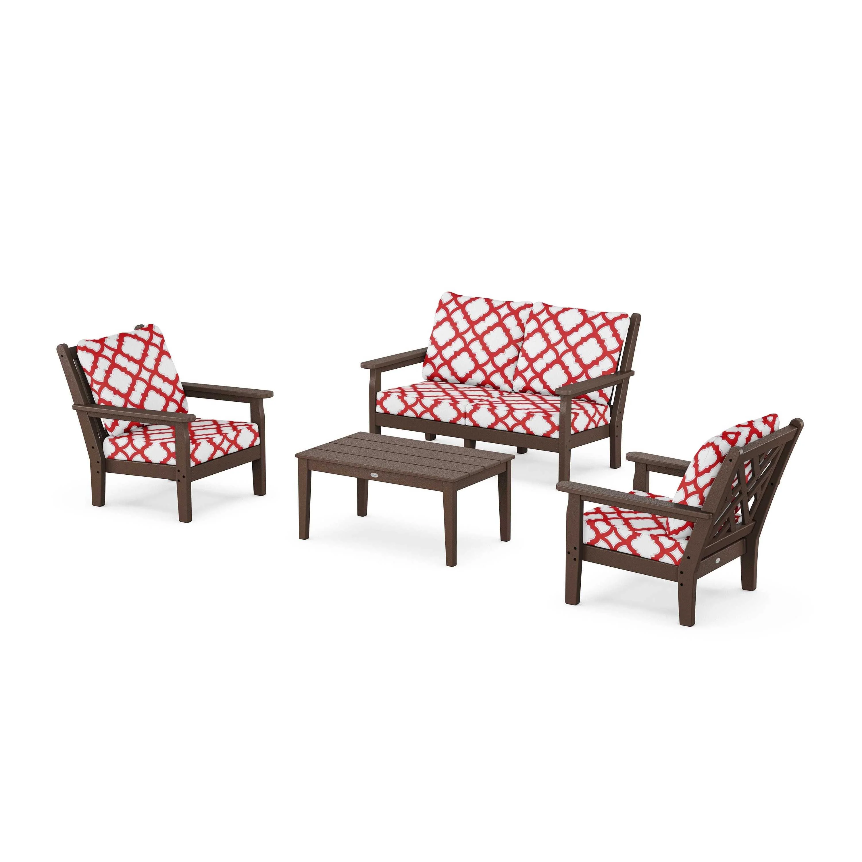 Chippendale 4-Piece Deep Seating Set with Loveseat - Image 211