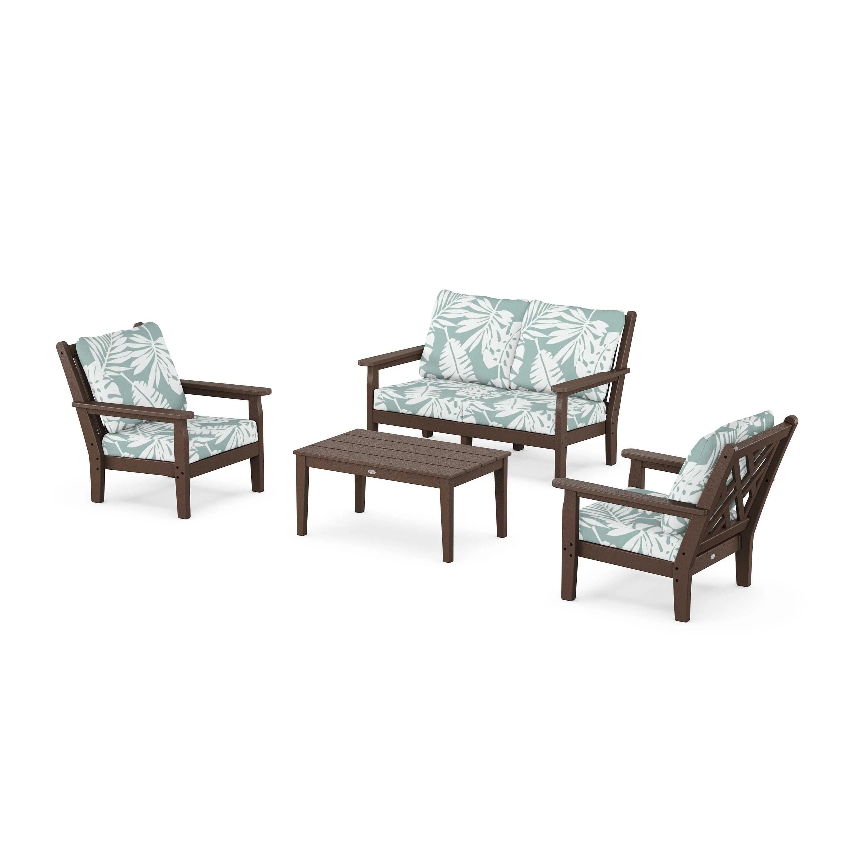 Chippendale 4-Piece Deep Seating Set with Loveseat - Image 24