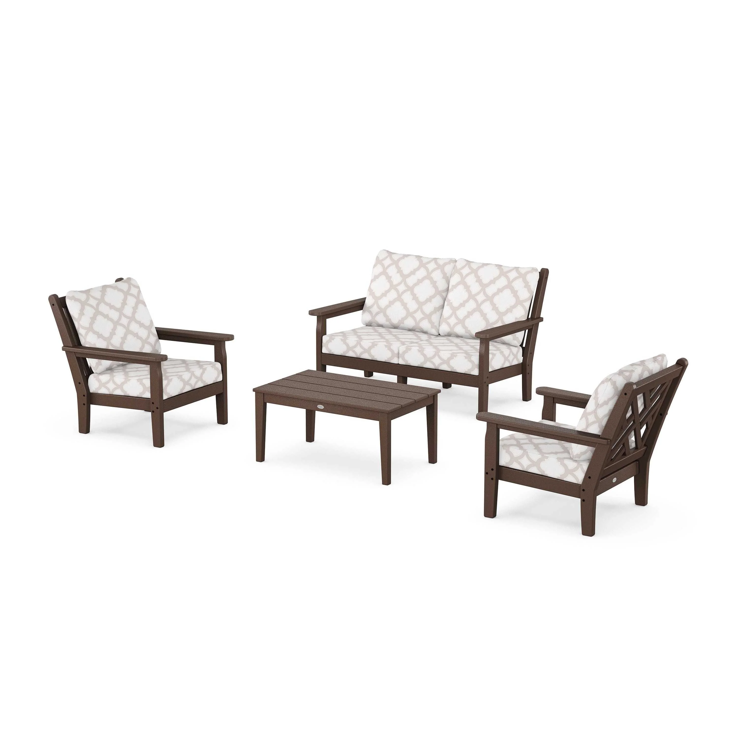 Chippendale 4-Piece Deep Seating Set with Loveseat - Image 28