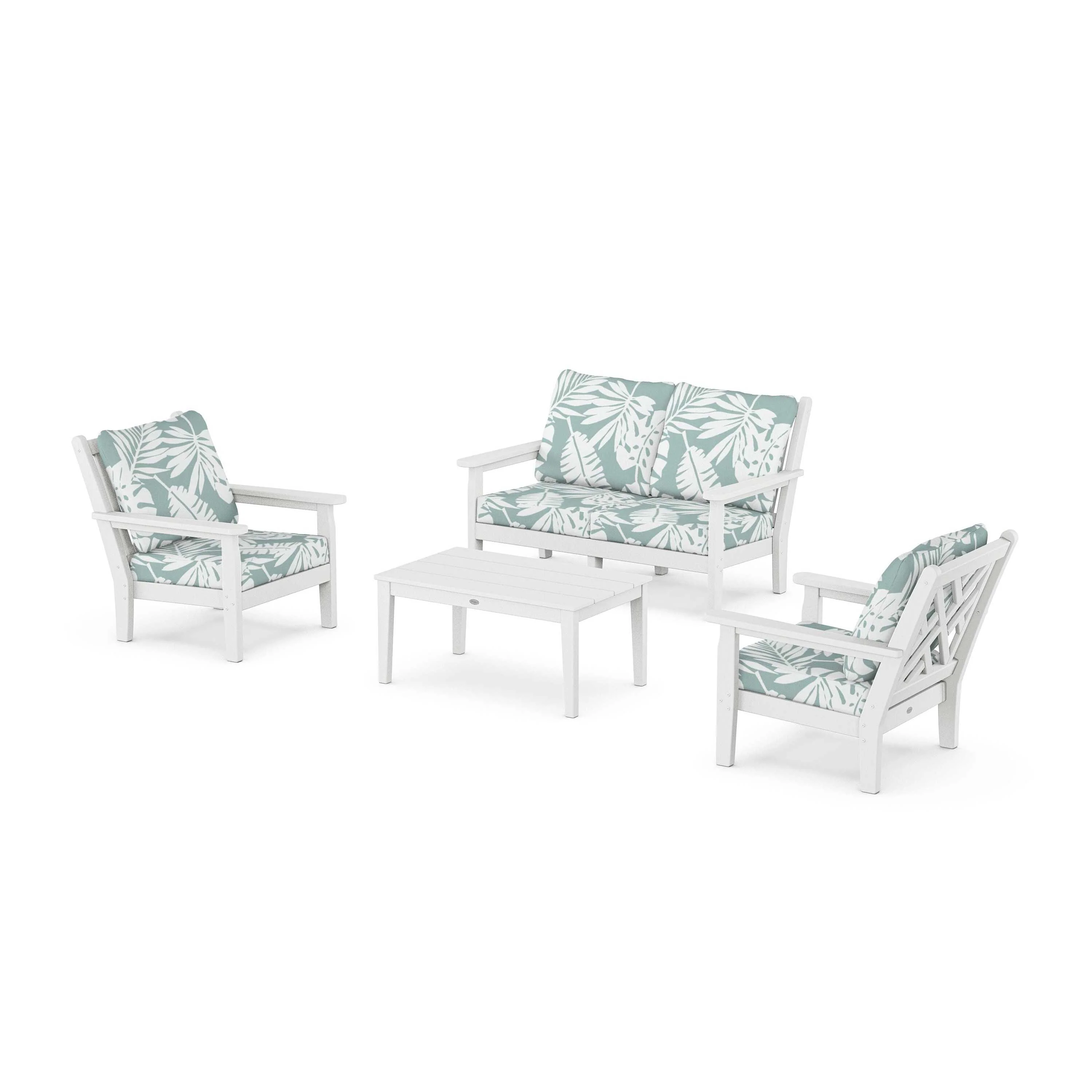 Chippendale 4-Piece Deep Seating Set with Loveseat - Image 30