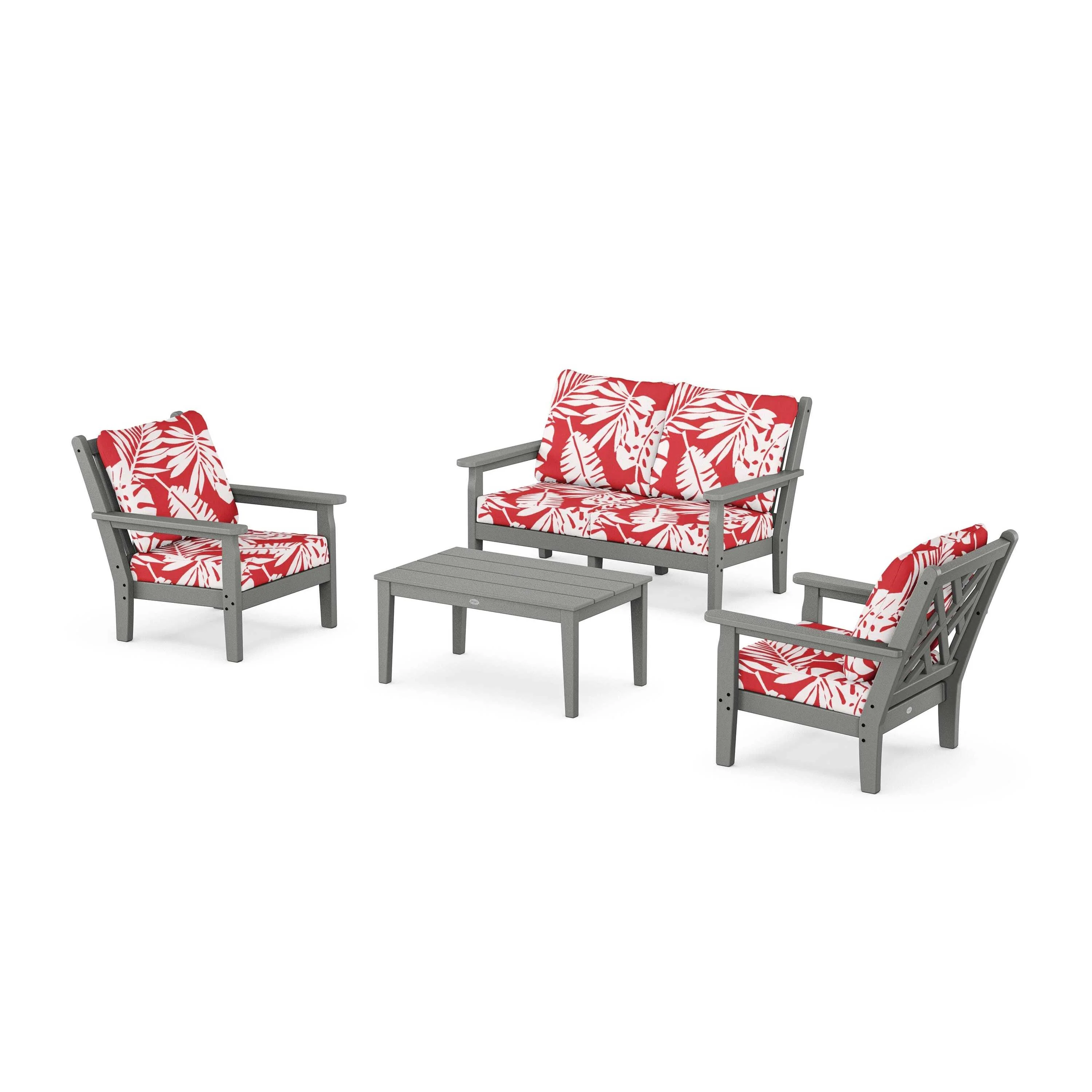 Chippendale 4-Piece Deep Seating Set with Loveseat - Image 52