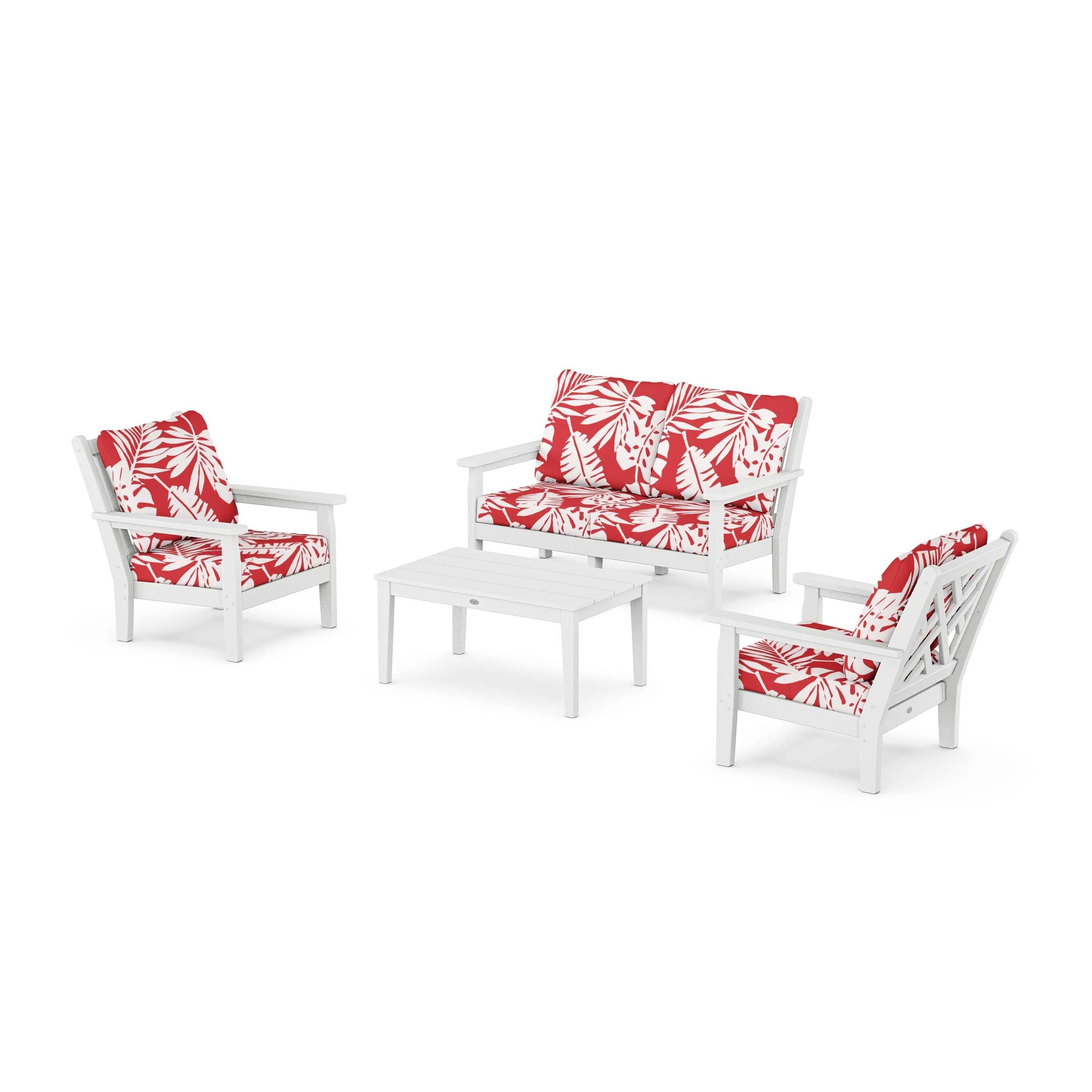 Chippendale 4-Piece Deep Seating Set with Loveseat - Image 62
