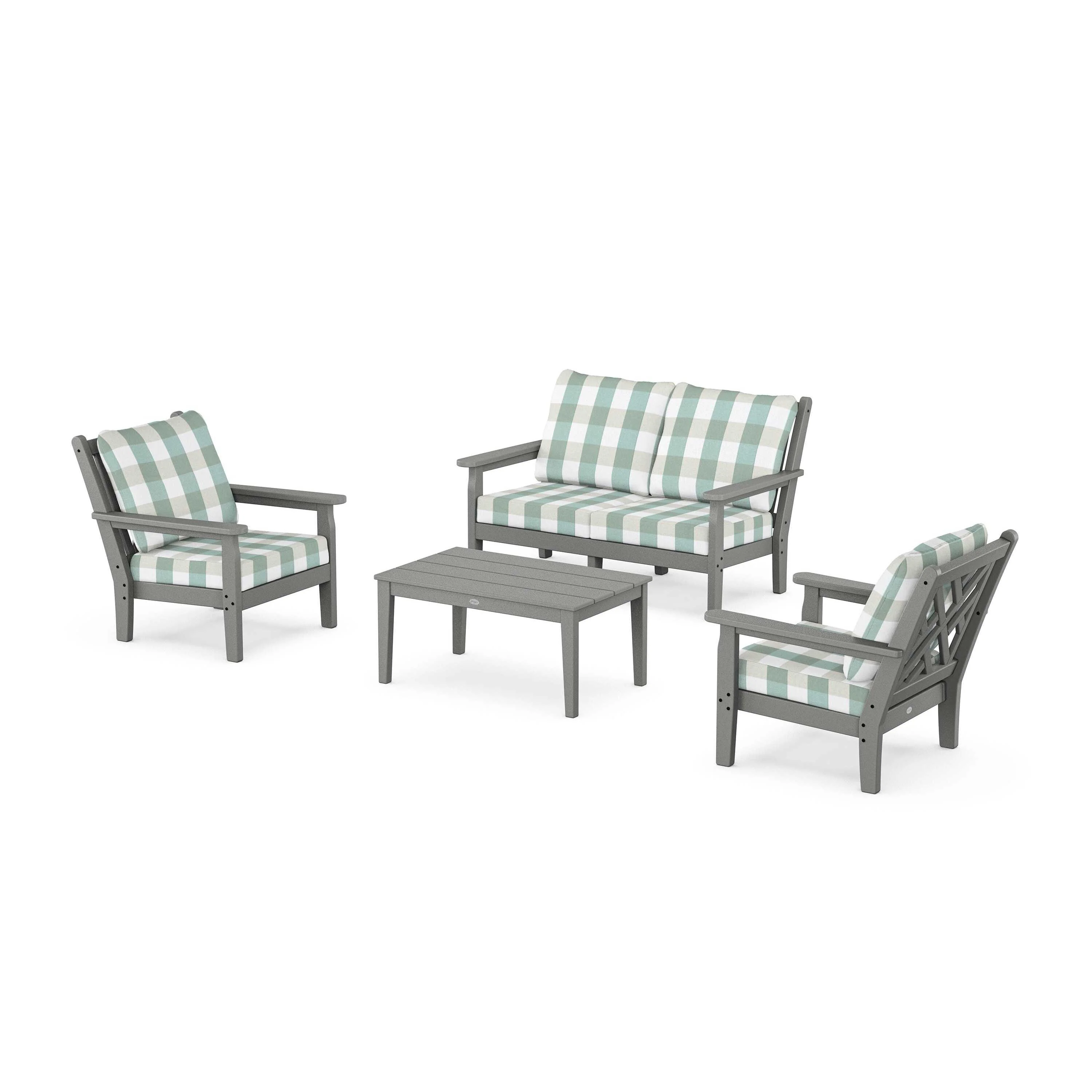 Chippendale 4-Piece Deep Seating Set with Loveseat - Image 67