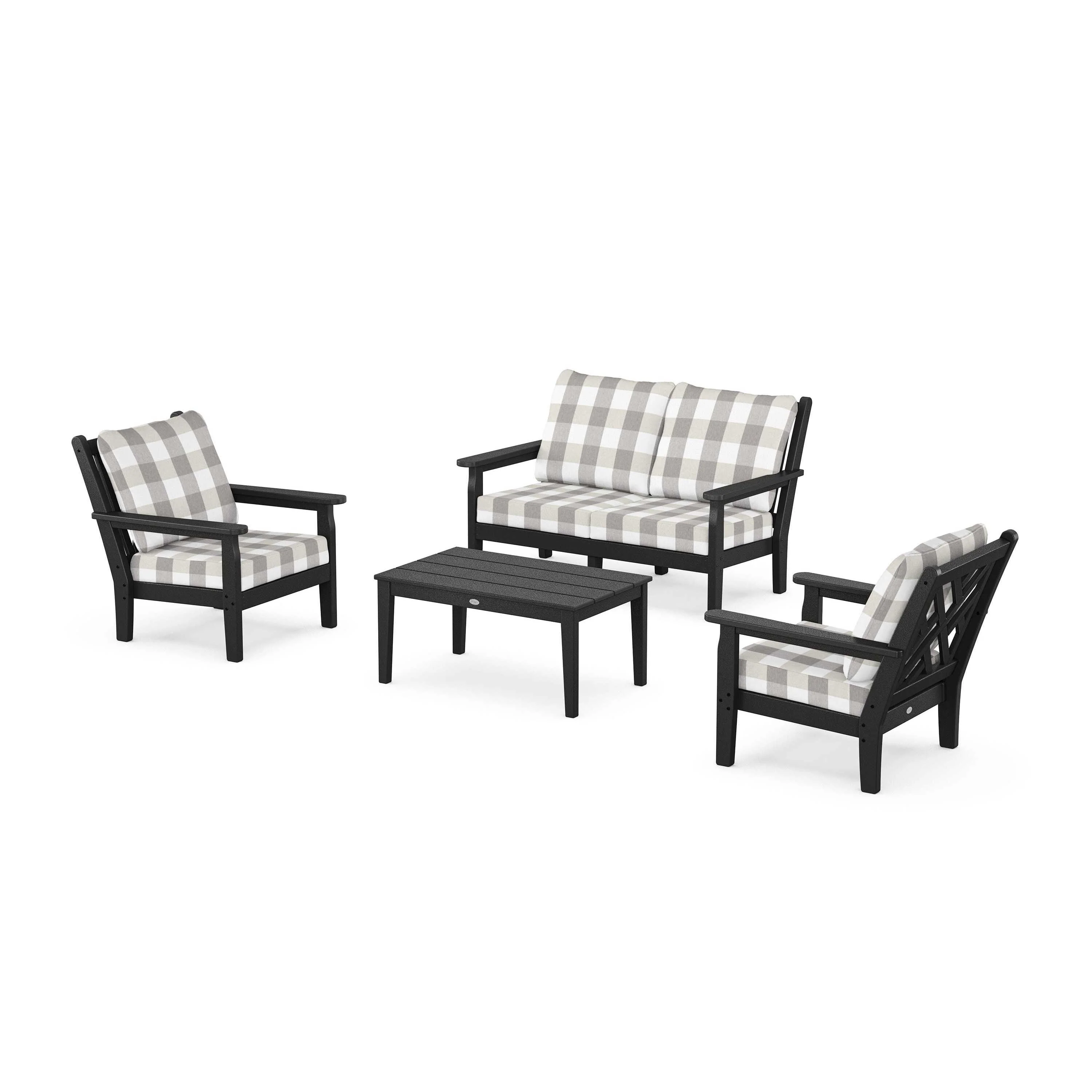 Chippendale 4-Piece Deep Seating Set with Loveseat - Image 86