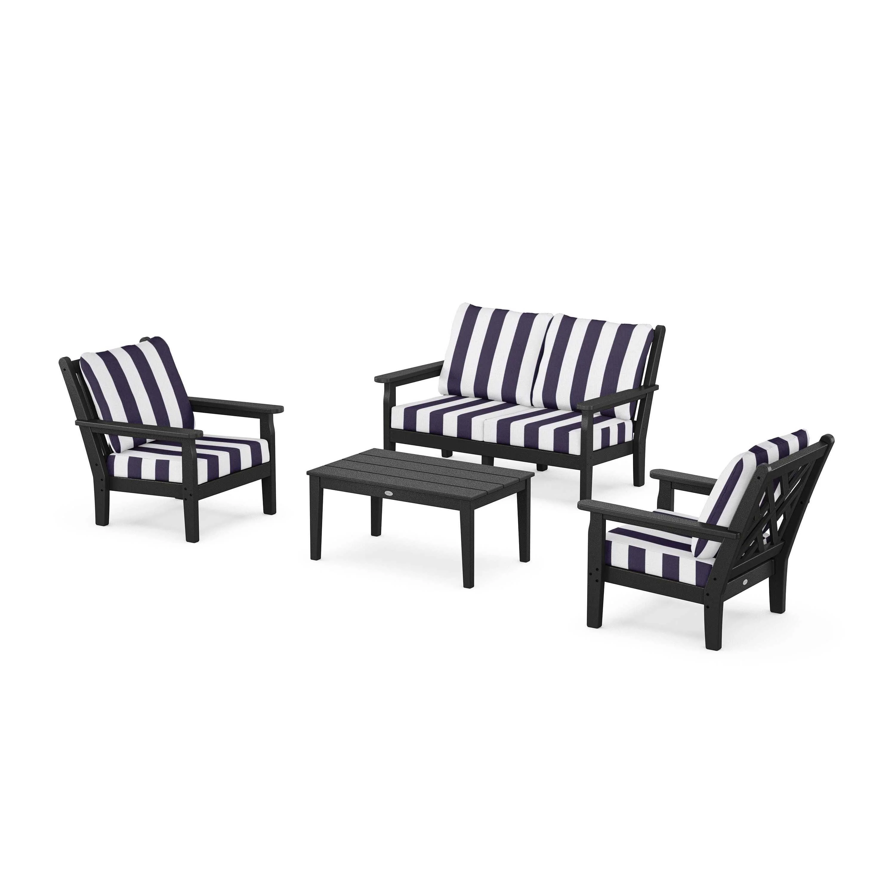 Chippendale 4-Piece Deep Seating Set with Loveseat - Image 87