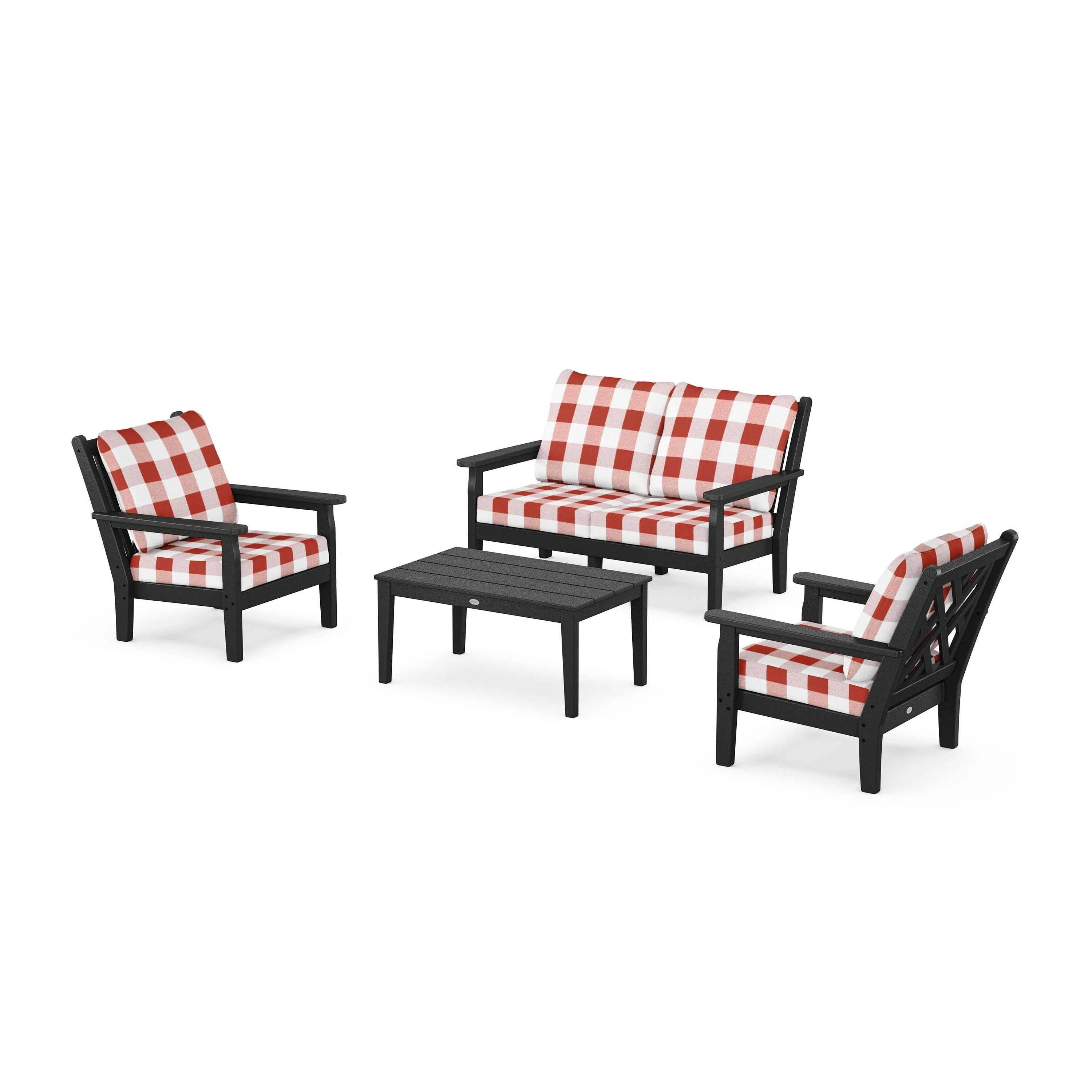 Chippendale 4-Piece Deep Seating Set with Loveseat - Image 91