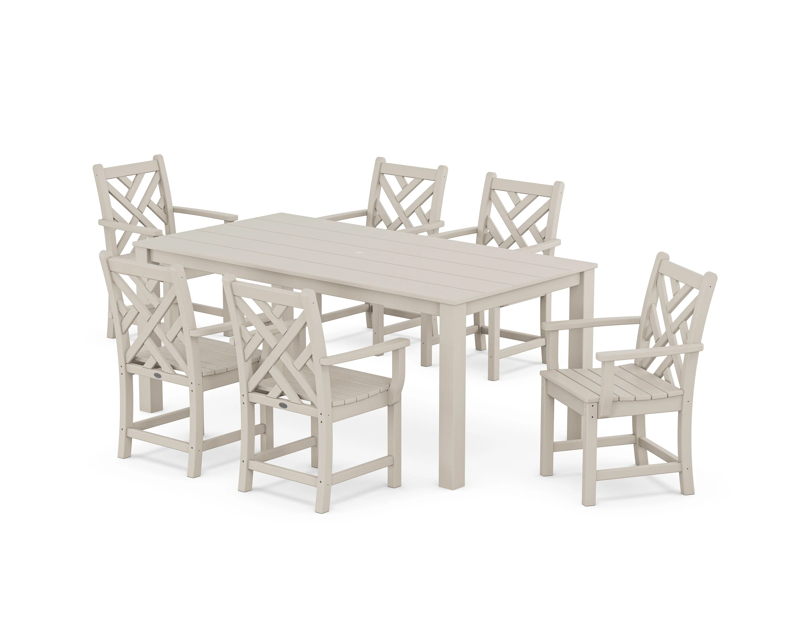 Chippendale Arm Chair 7-Piece Parsons Dining Set - Image 6