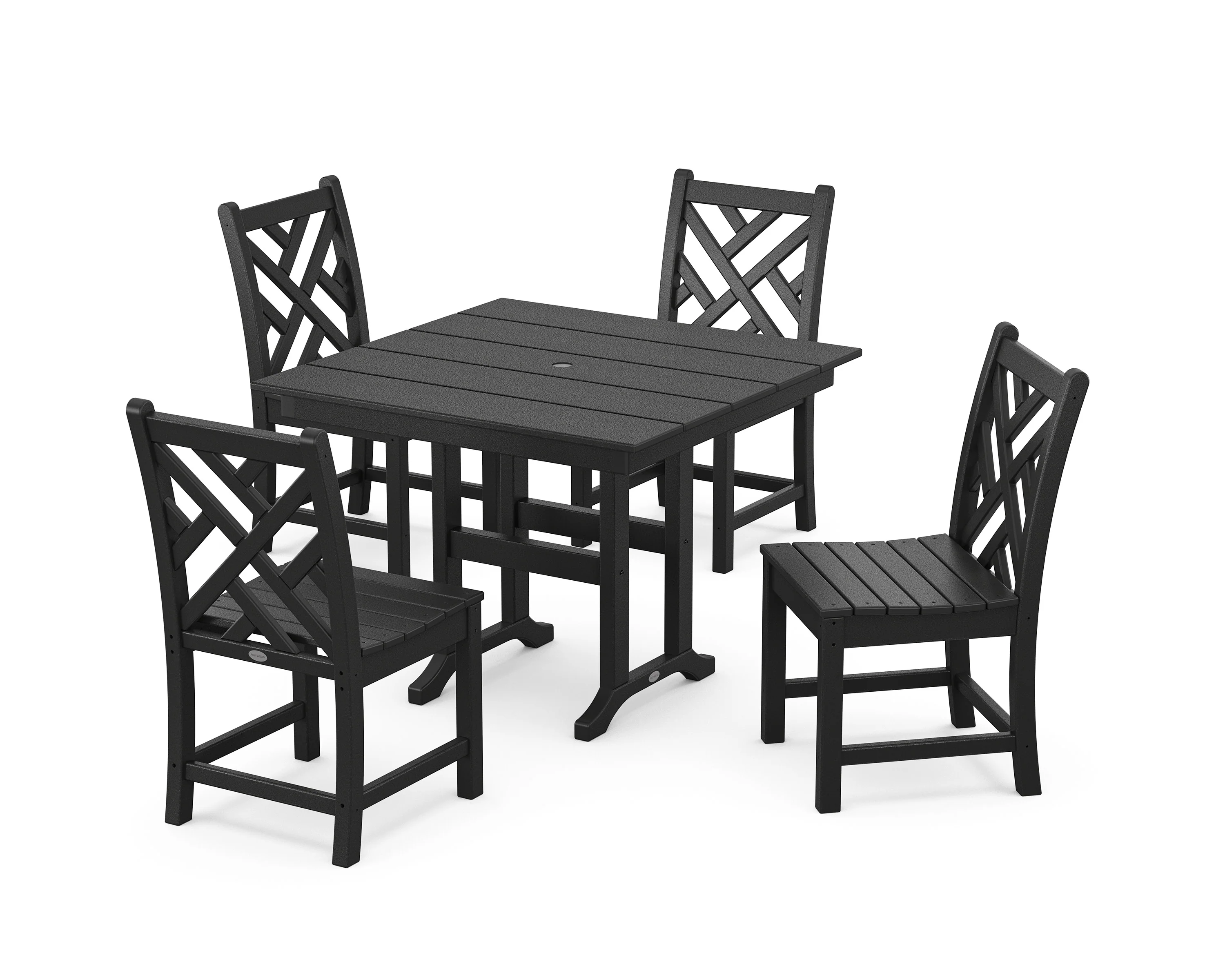 Chippendale Side Chair 5-Piece Farmhouse Dining Set - Image 5