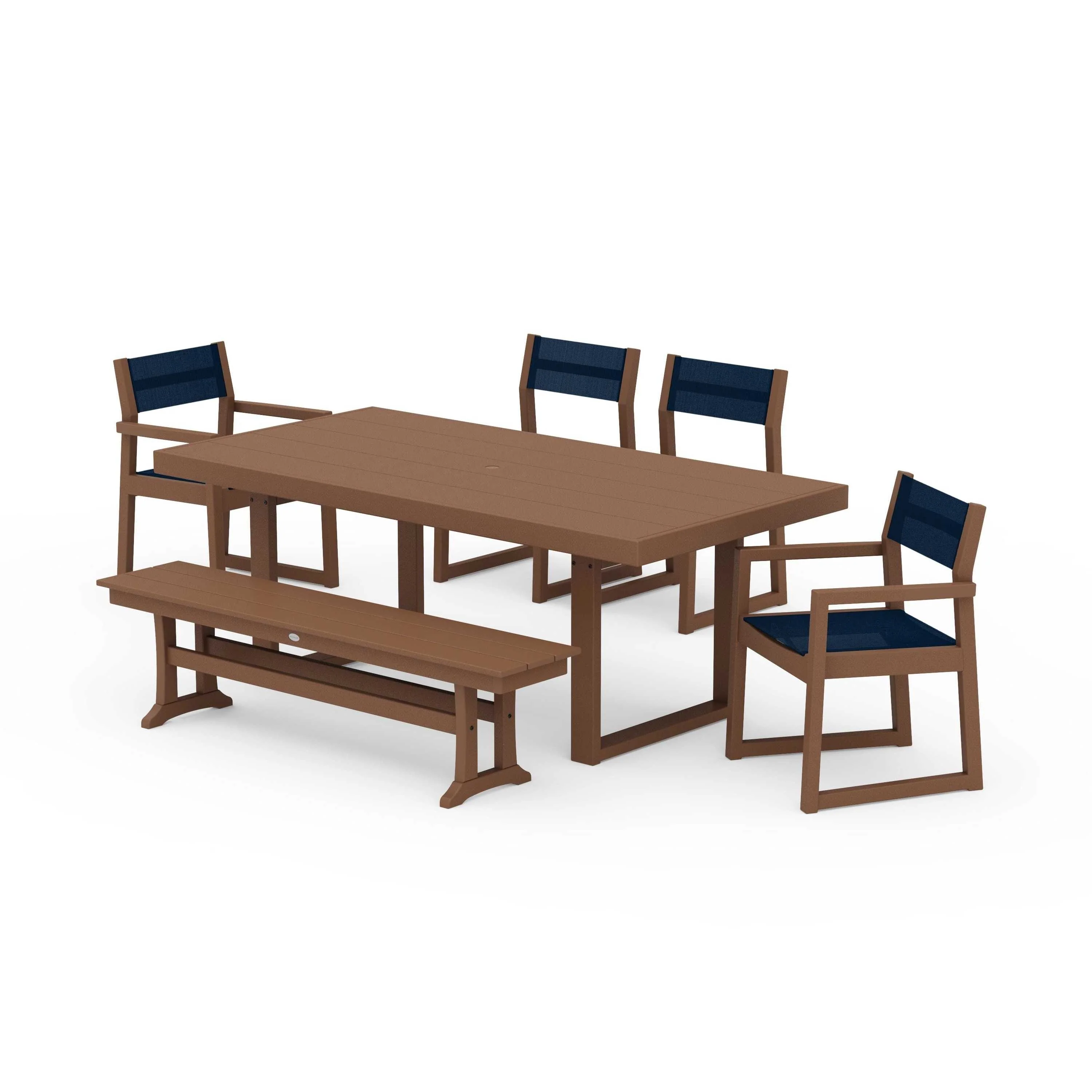 EDGE Sling 6-Piece Dining Set with Bench - Image 101