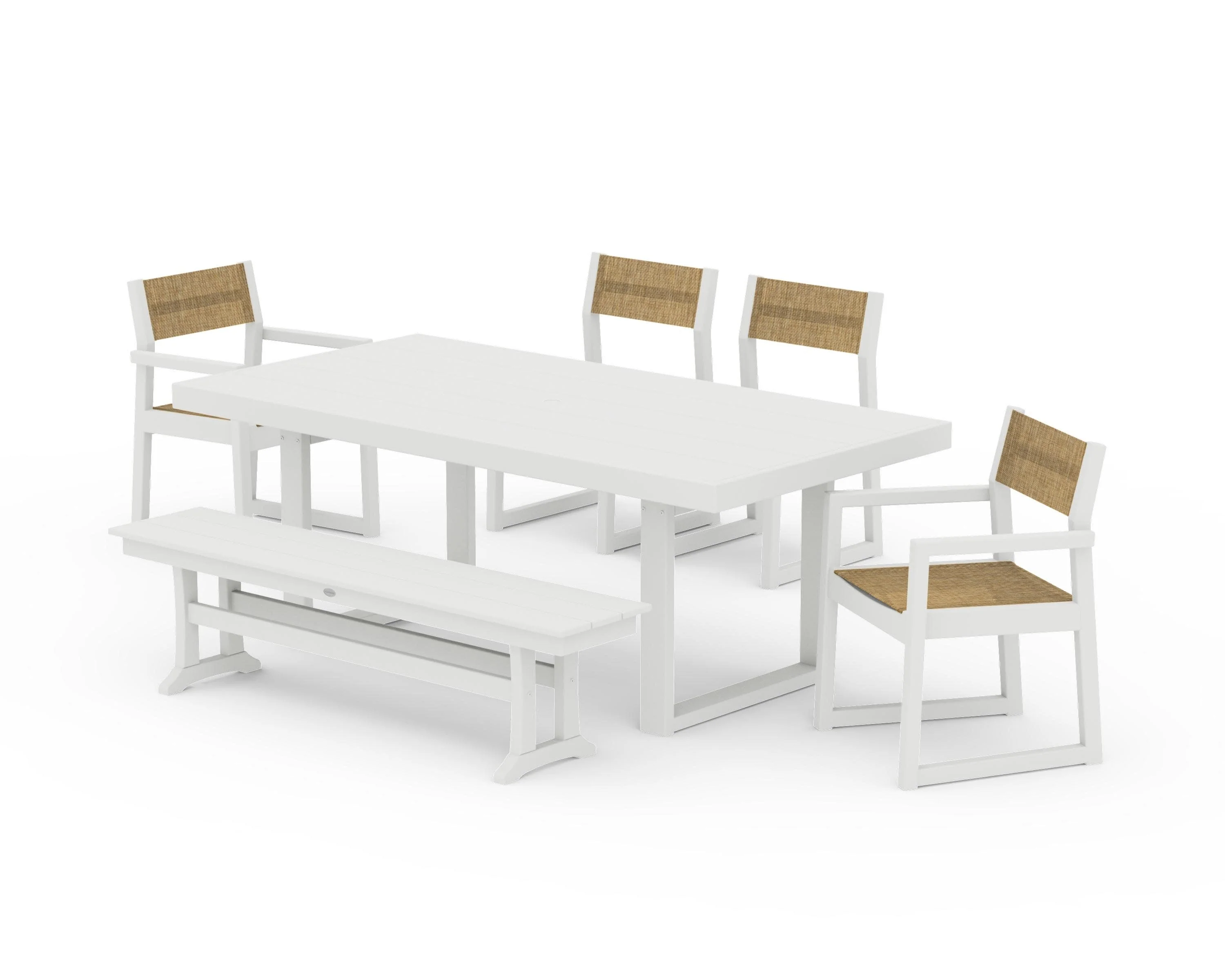EDGE Sling 6-Piece Dining Set with Bench - Image 6