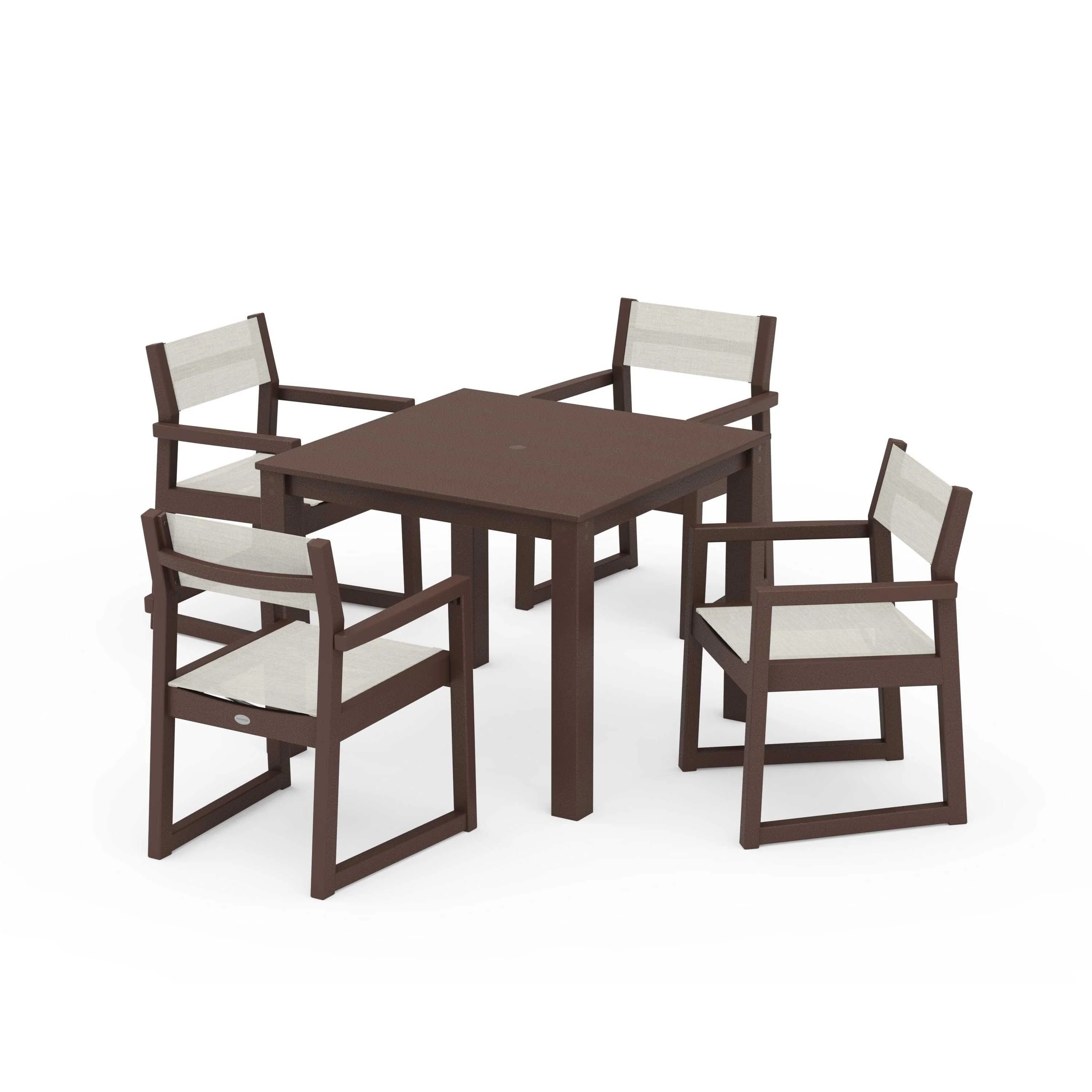 EDGE Sling Arm Chair 5-Piece Parsons Dining Set - Image 109