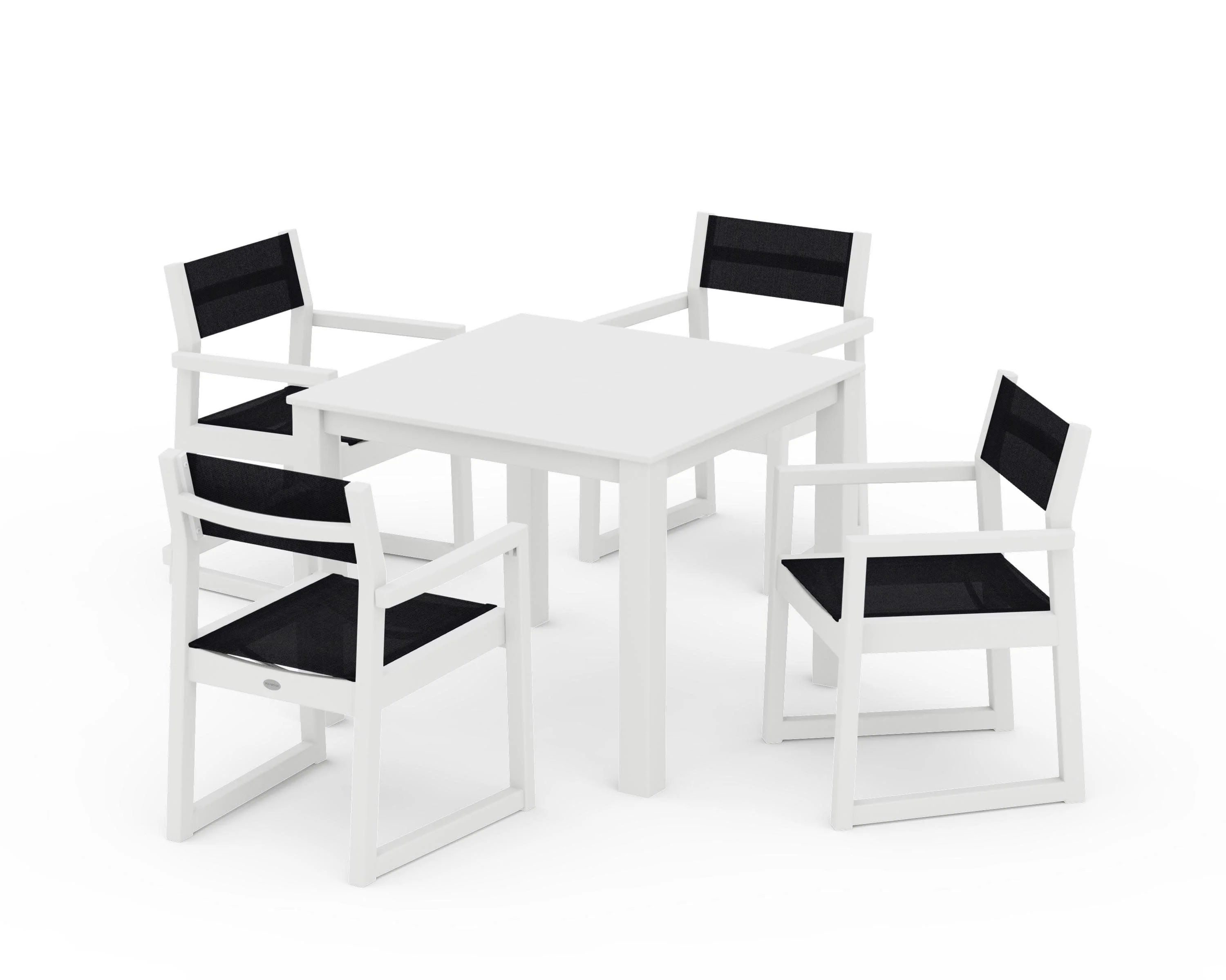 EDGE Sling Arm Chair 5-Piece Parsons Dining Set - Image 31