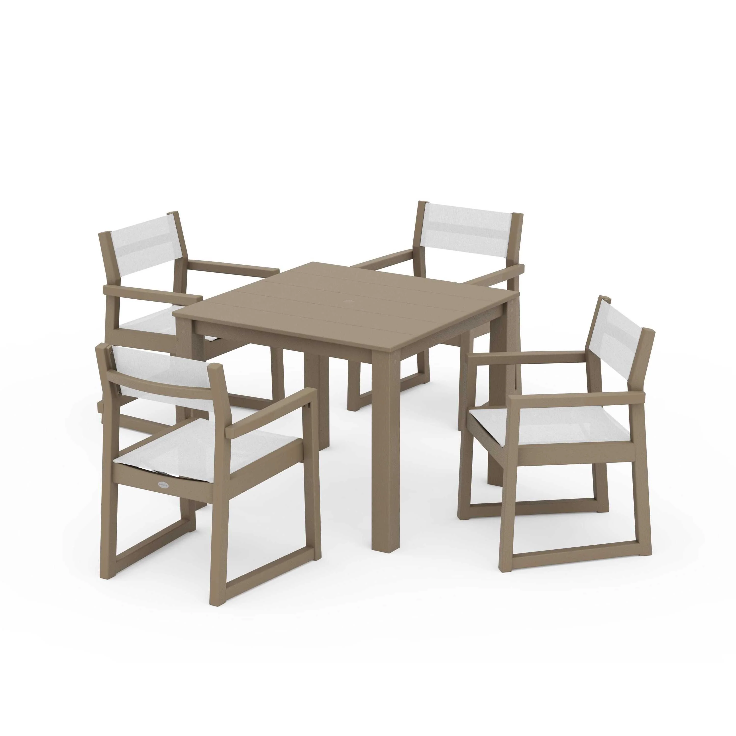 EDGE Sling Arm Chair 5-Piece Parsons Dining Set - Image 46