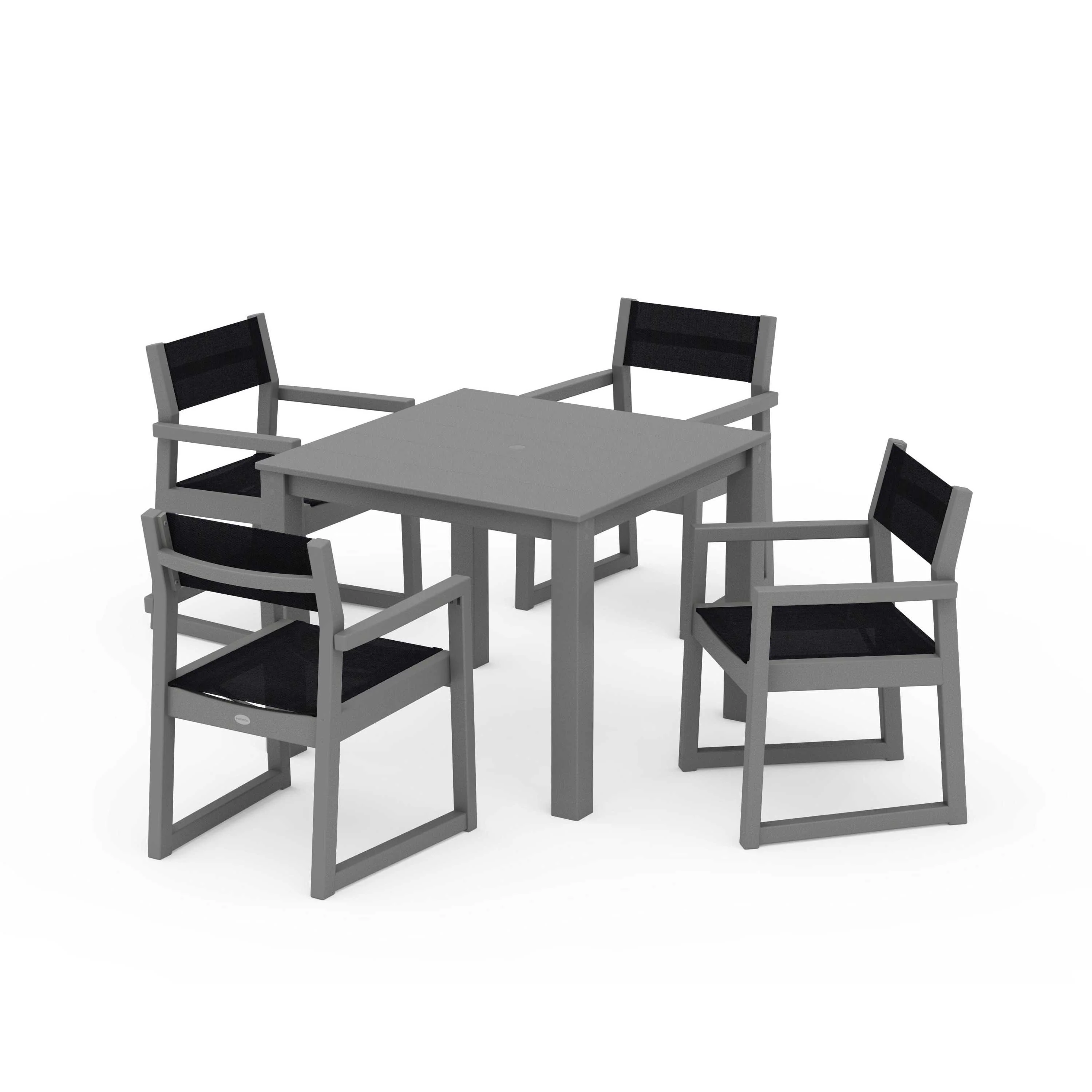 EDGE Sling Arm Chair 5-Piece Parsons Dining Set - Image 53