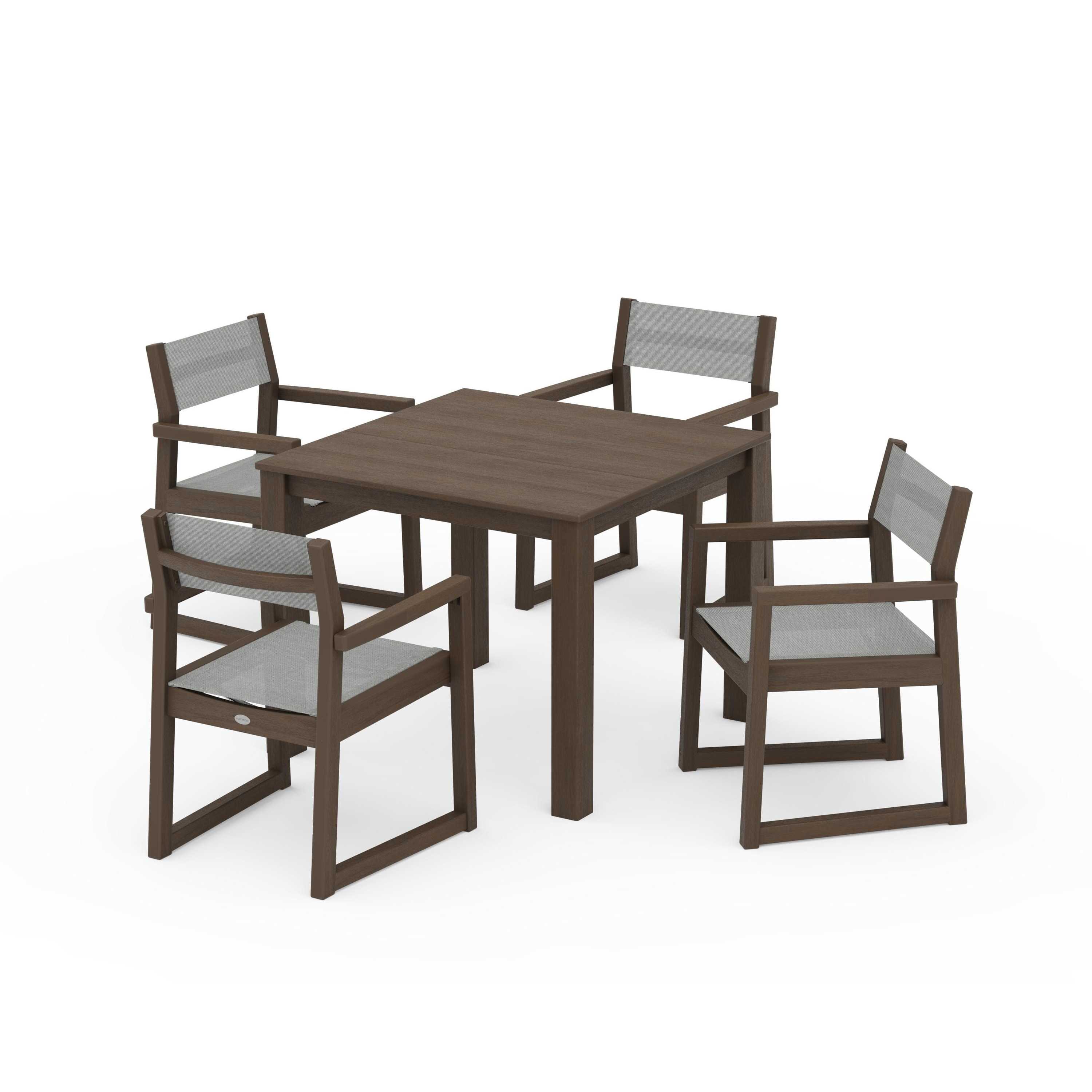 EDGE Sling Arm Chair 5-Piece Parsons Dining Set - Image 75