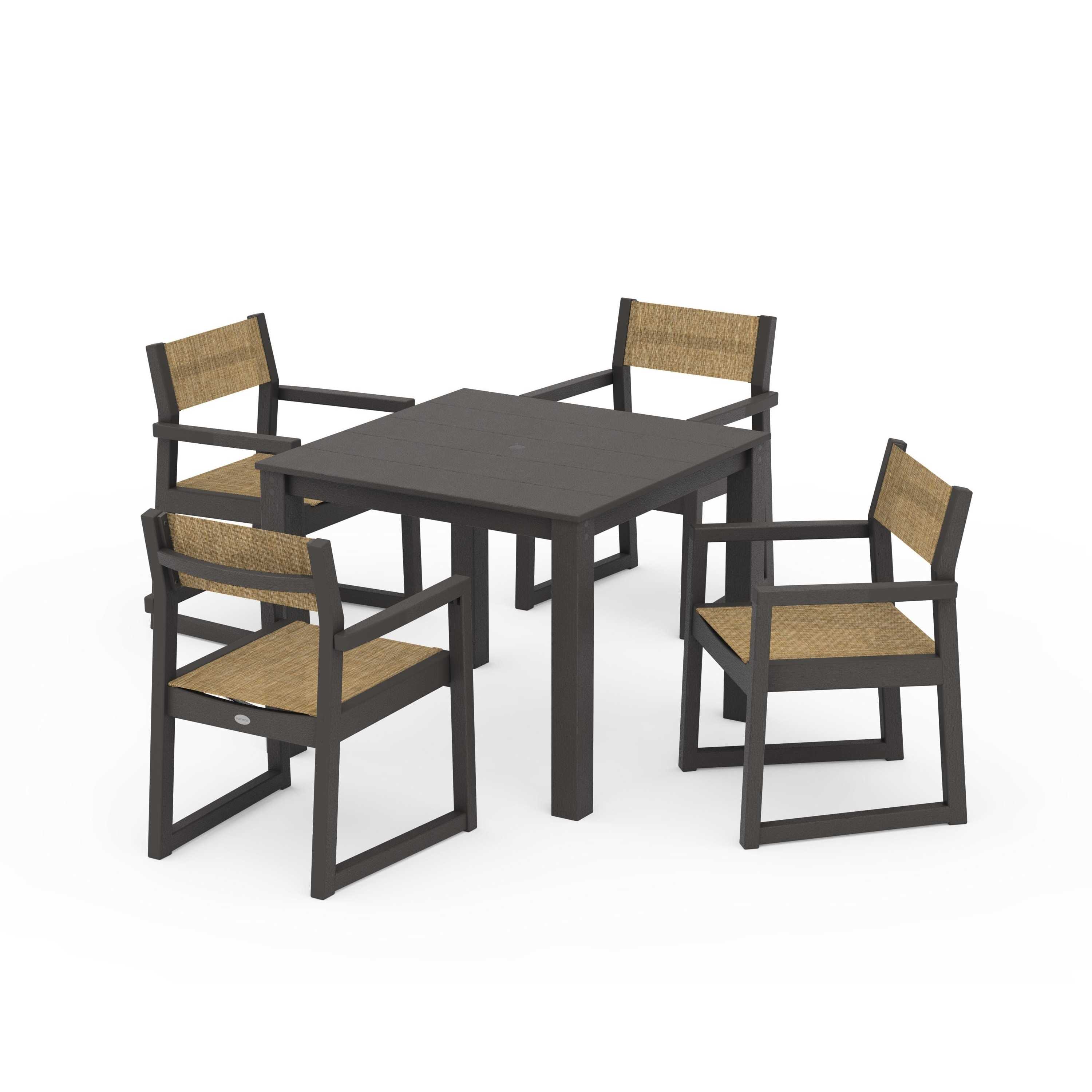 EDGE Sling Arm Chair 5-Piece Parsons Dining Set - Image 81
