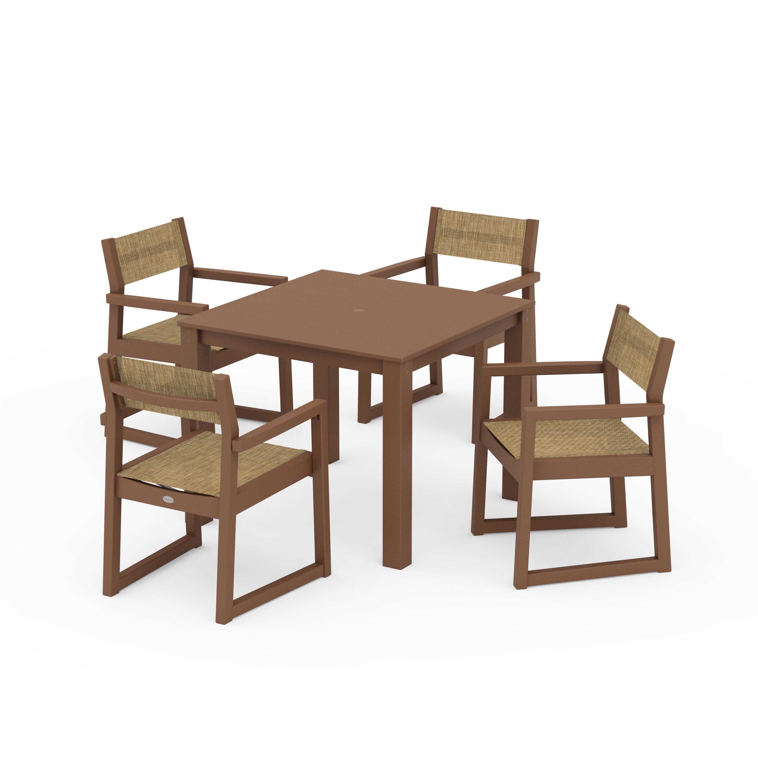 EDGE Sling Arm Chair 5-Piece Parsons Dining Set - Image 92