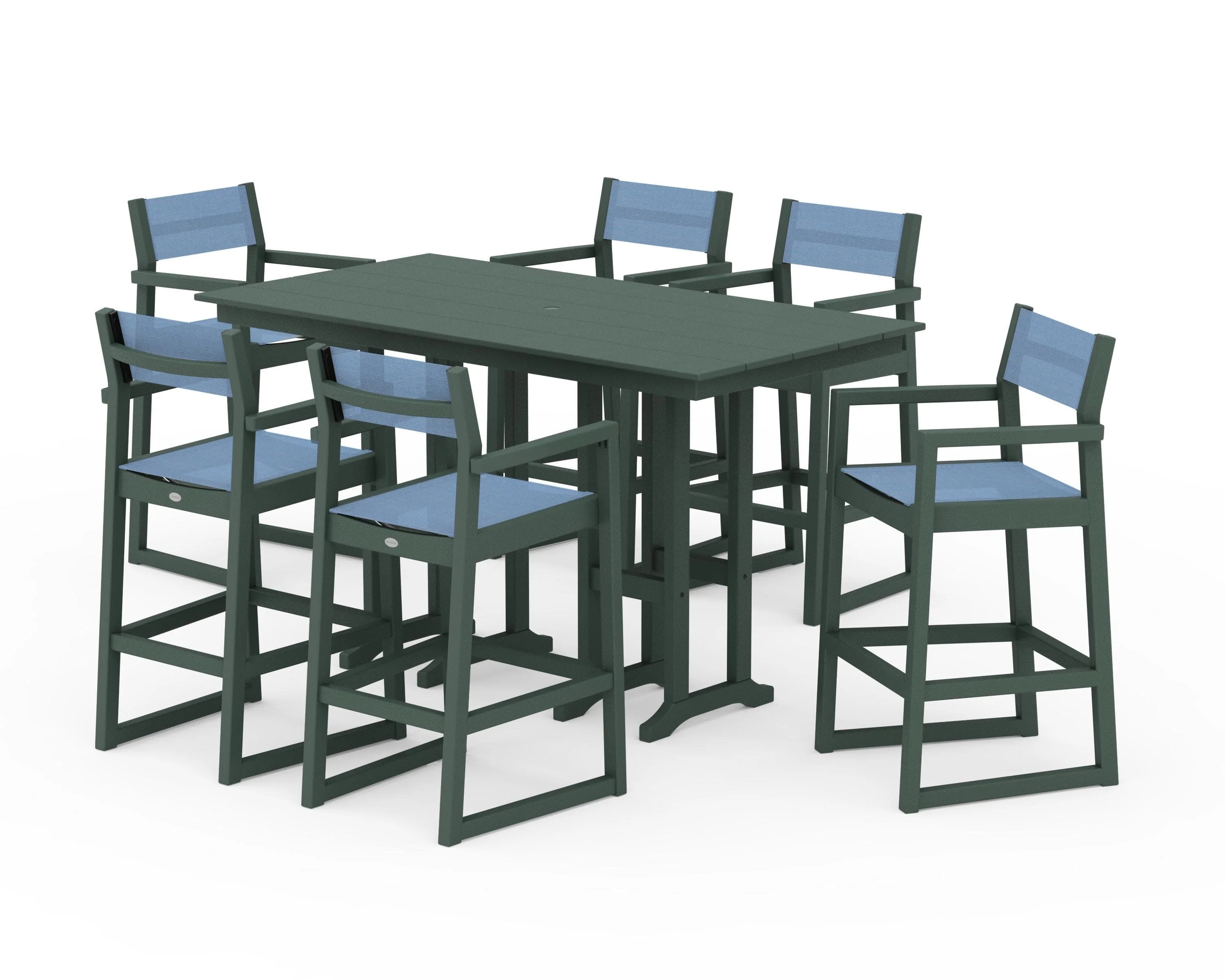 EDGE Sling Arm Chair 7-Piece Farmhouse Bar Set - Image 11