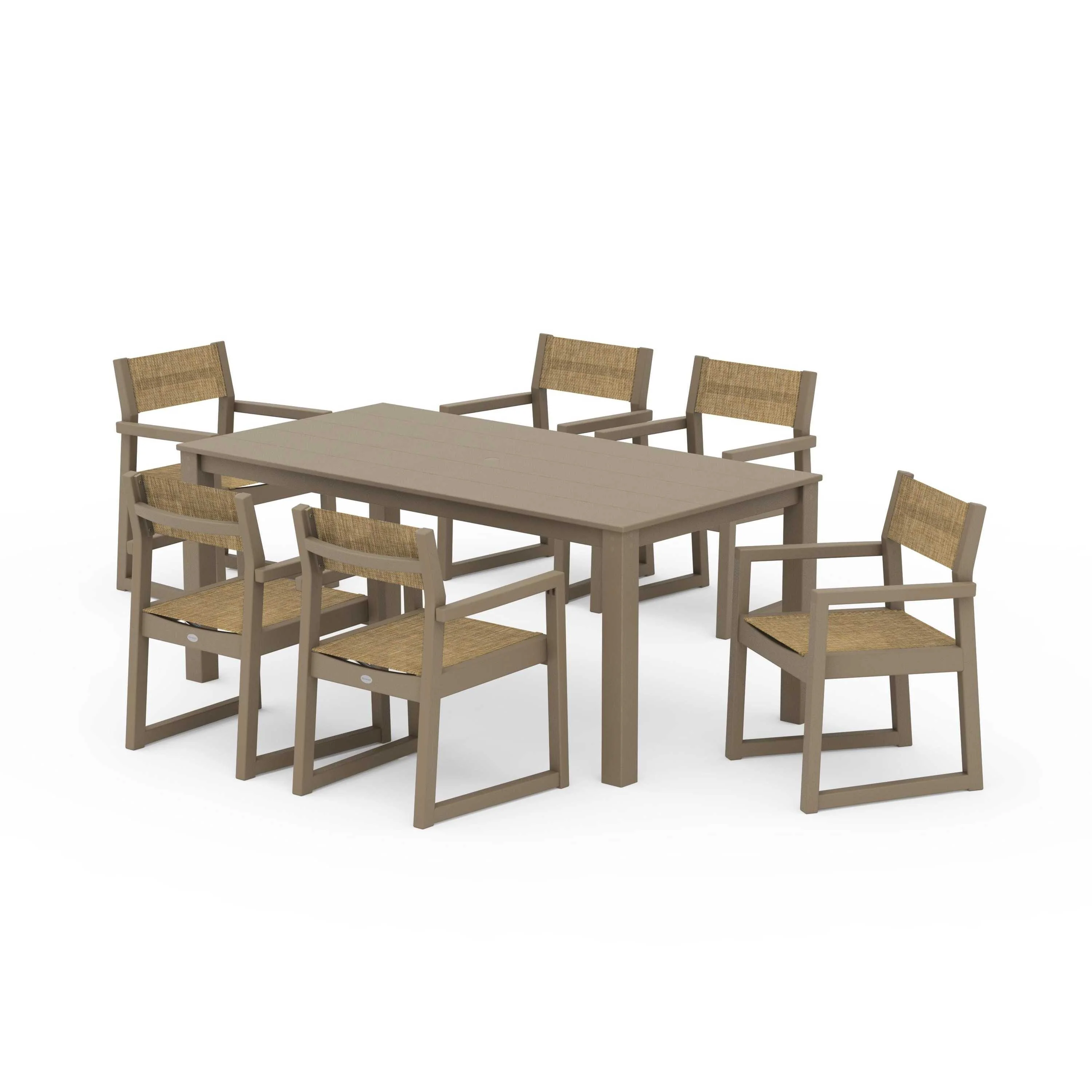 EDGE Sling Arm Chair 7-Piece Parsons Dining Set - Image 105