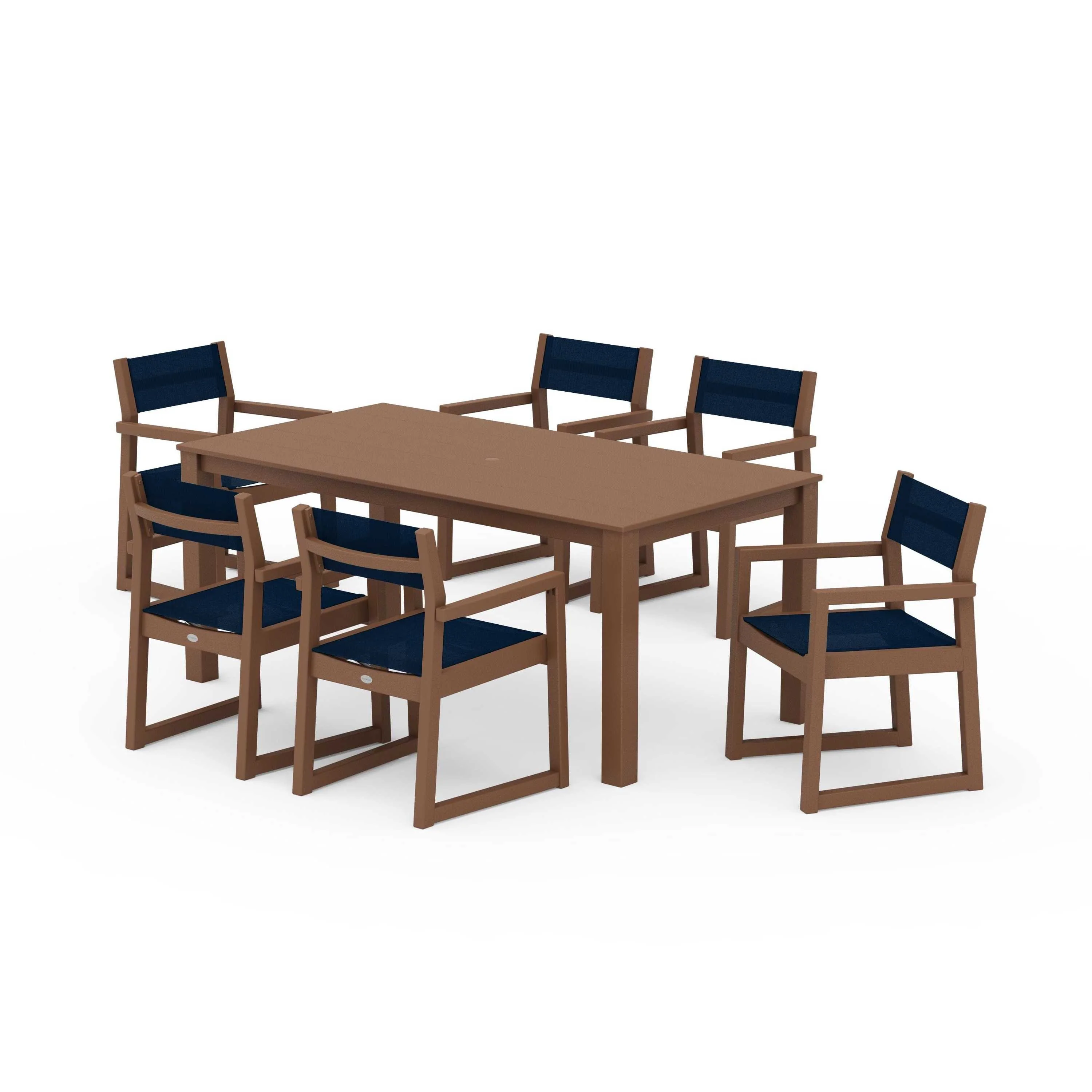 EDGE Sling Arm Chair 7-Piece Parsons Dining Set - Image 109