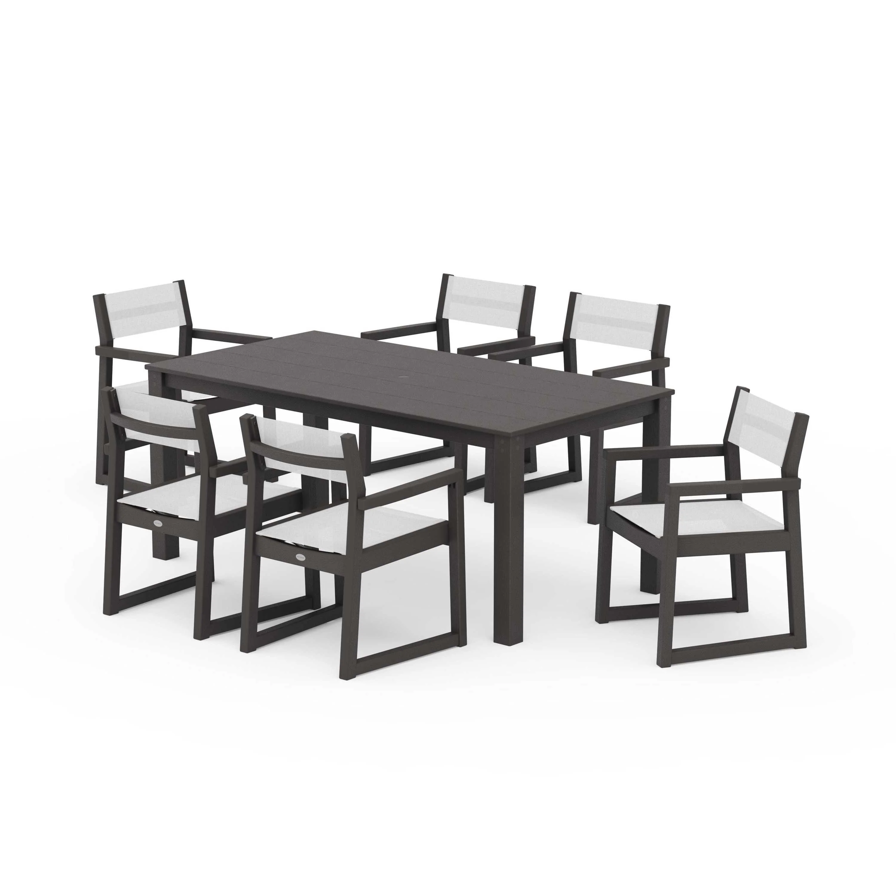 EDGE Sling Arm Chair 7-Piece Parsons Dining Set - Image 131