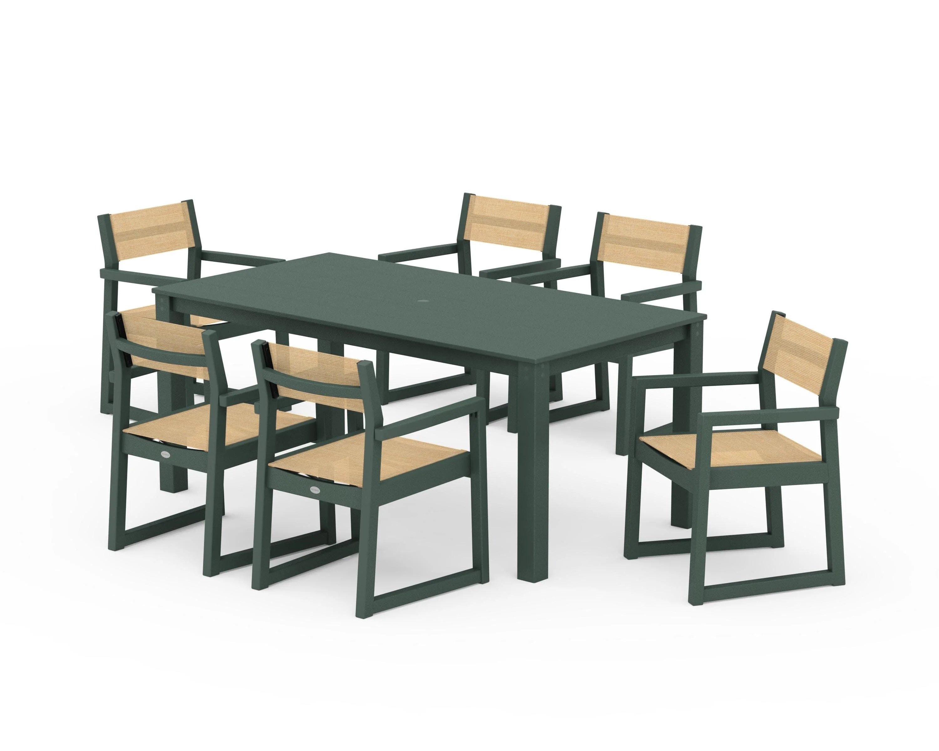EDGE Sling Arm Chair 7-Piece Parsons Dining Set - Image 22