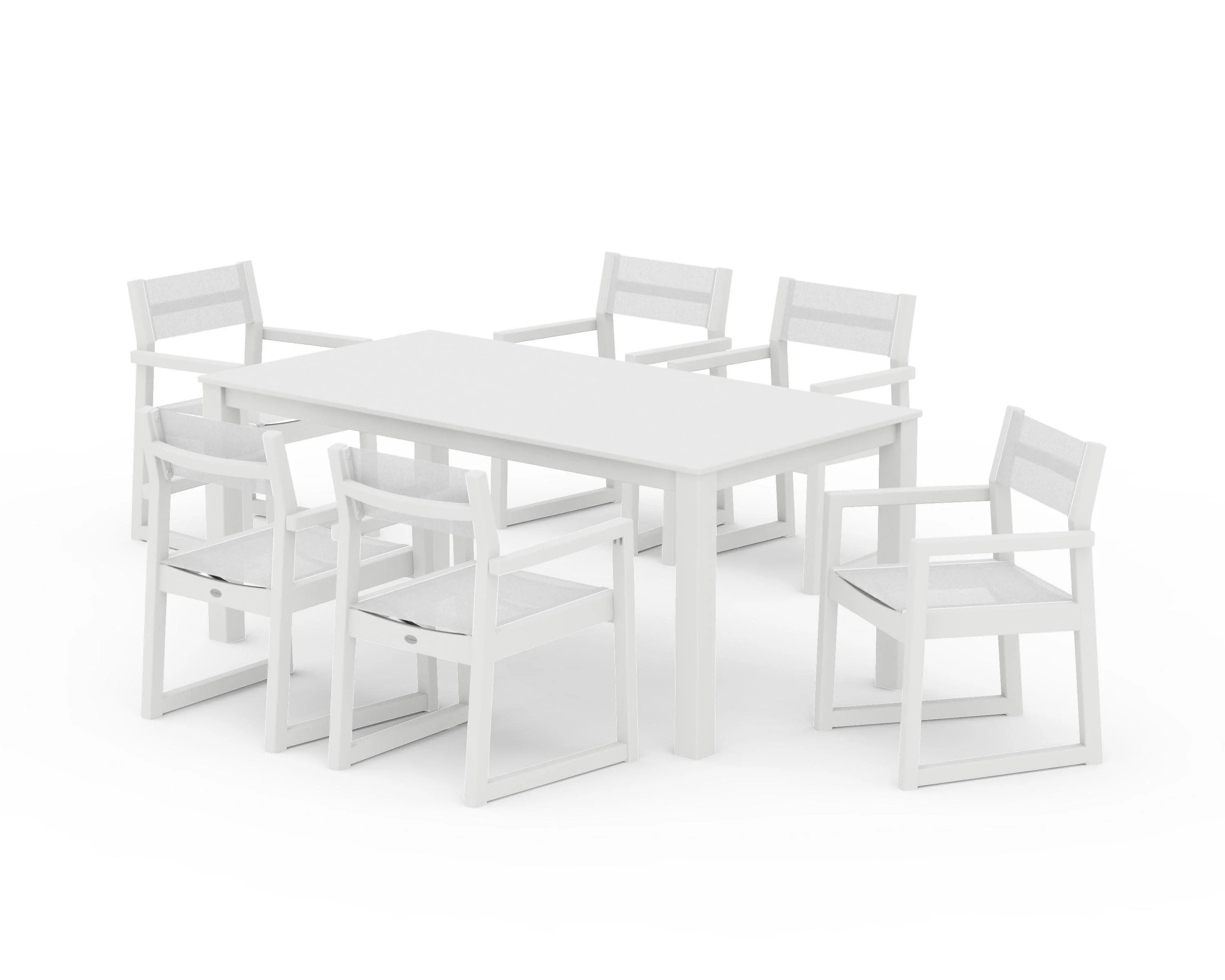 EDGE Sling Arm Chair 7-Piece Parsons Dining Set - Image 24
