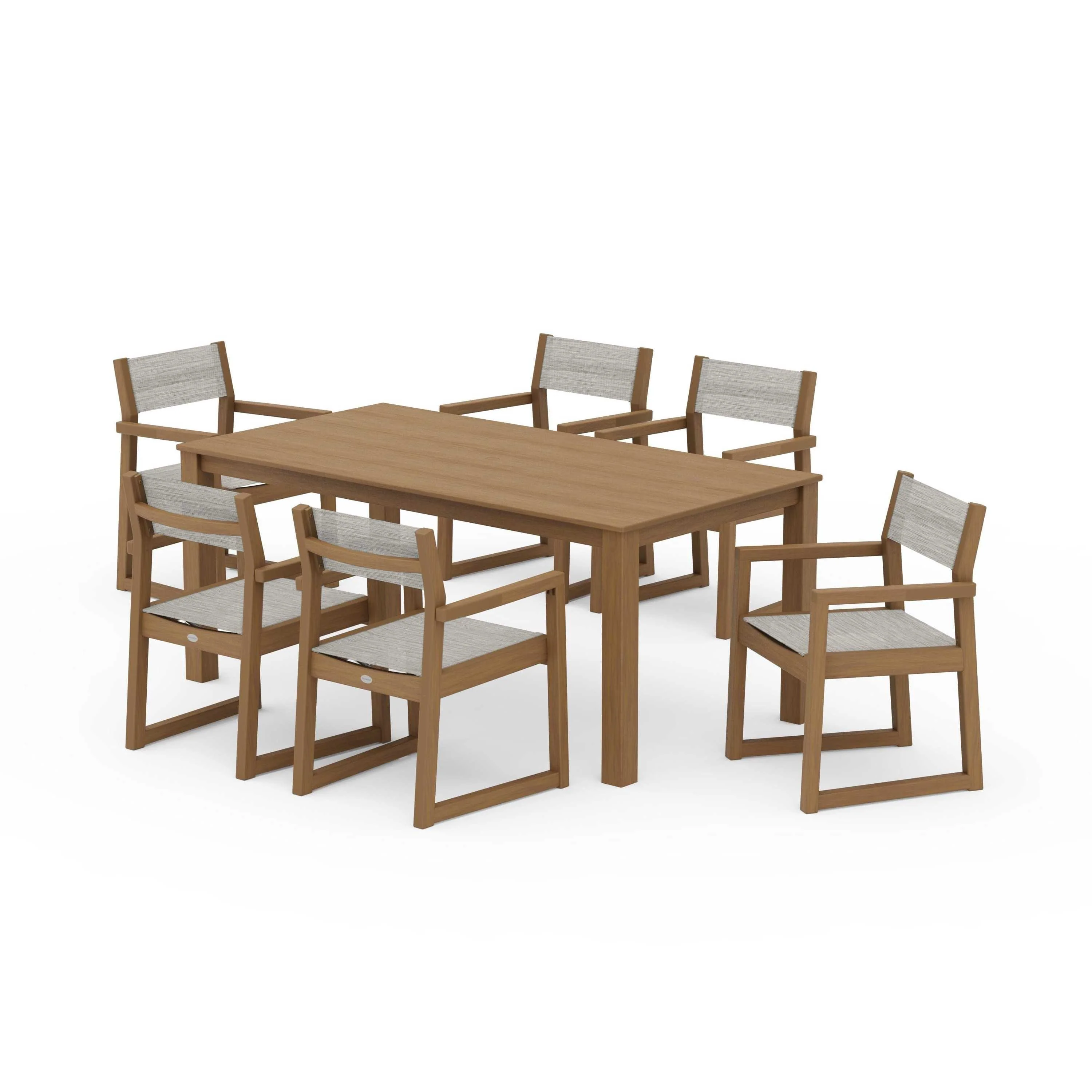 EDGE Sling Arm Chair 7-Piece Parsons Dining Set - Image 37