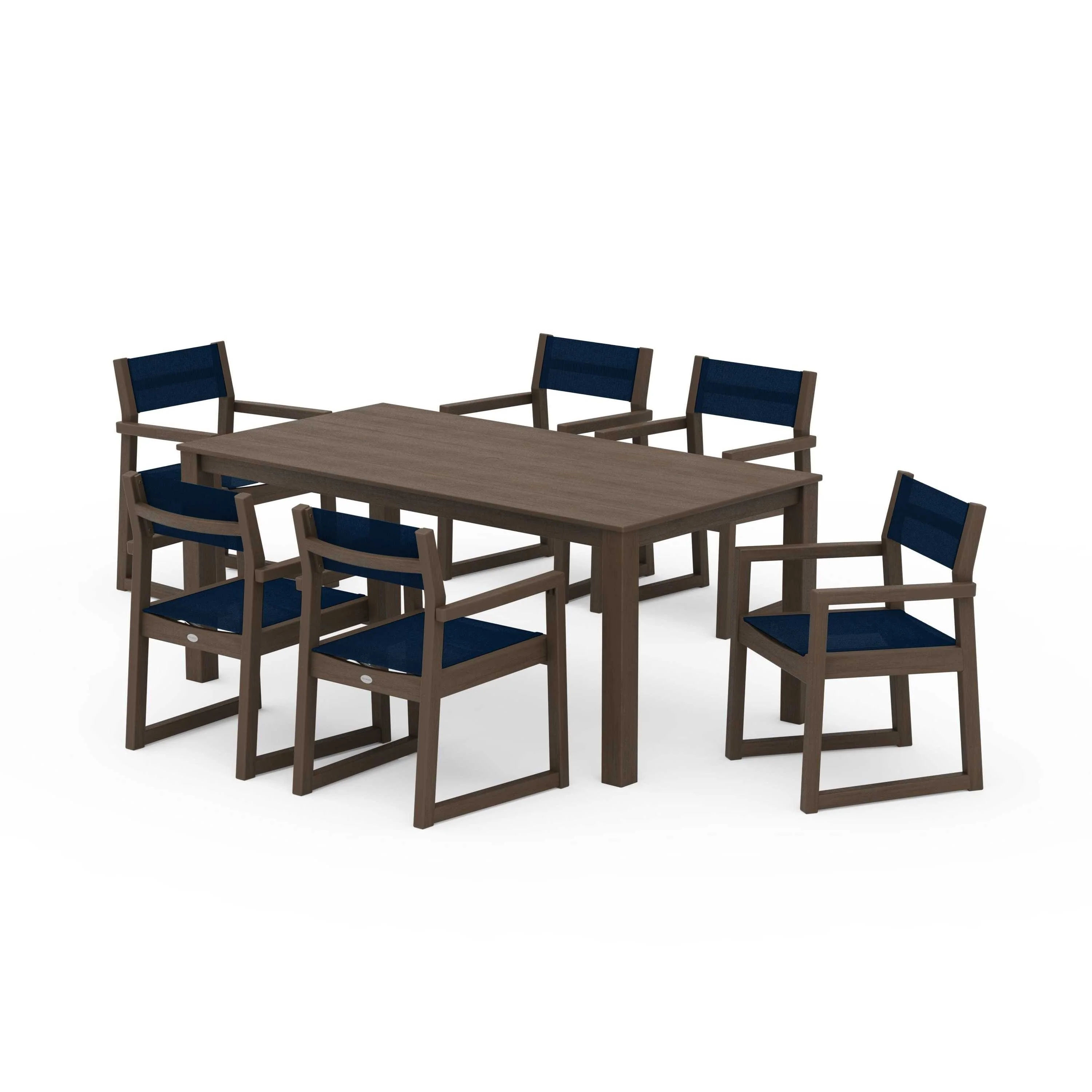 EDGE Sling Arm Chair 7-Piece Parsons Dining Set - Image 44