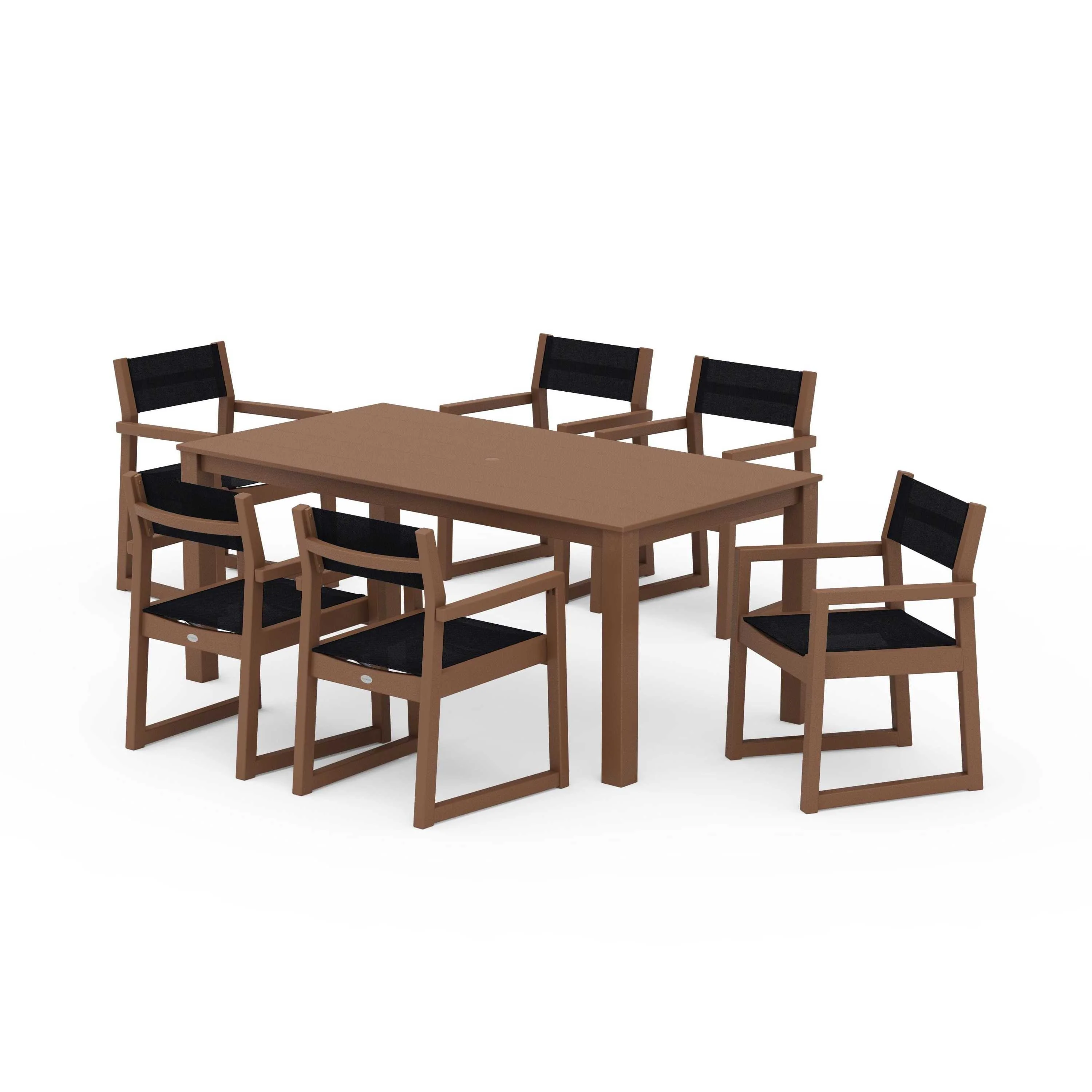 EDGE Sling Arm Chair 7-Piece Parsons Dining Set - Image 50