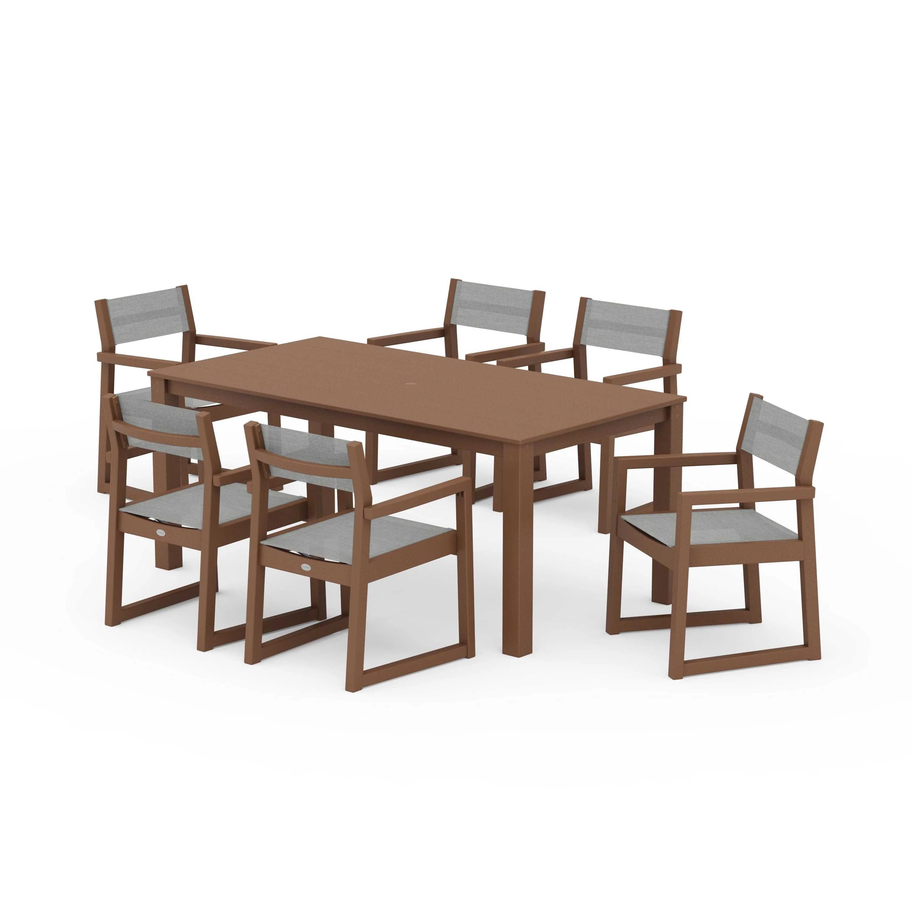 EDGE Sling Arm Chair 7-Piece Parsons Dining Set - Image 66