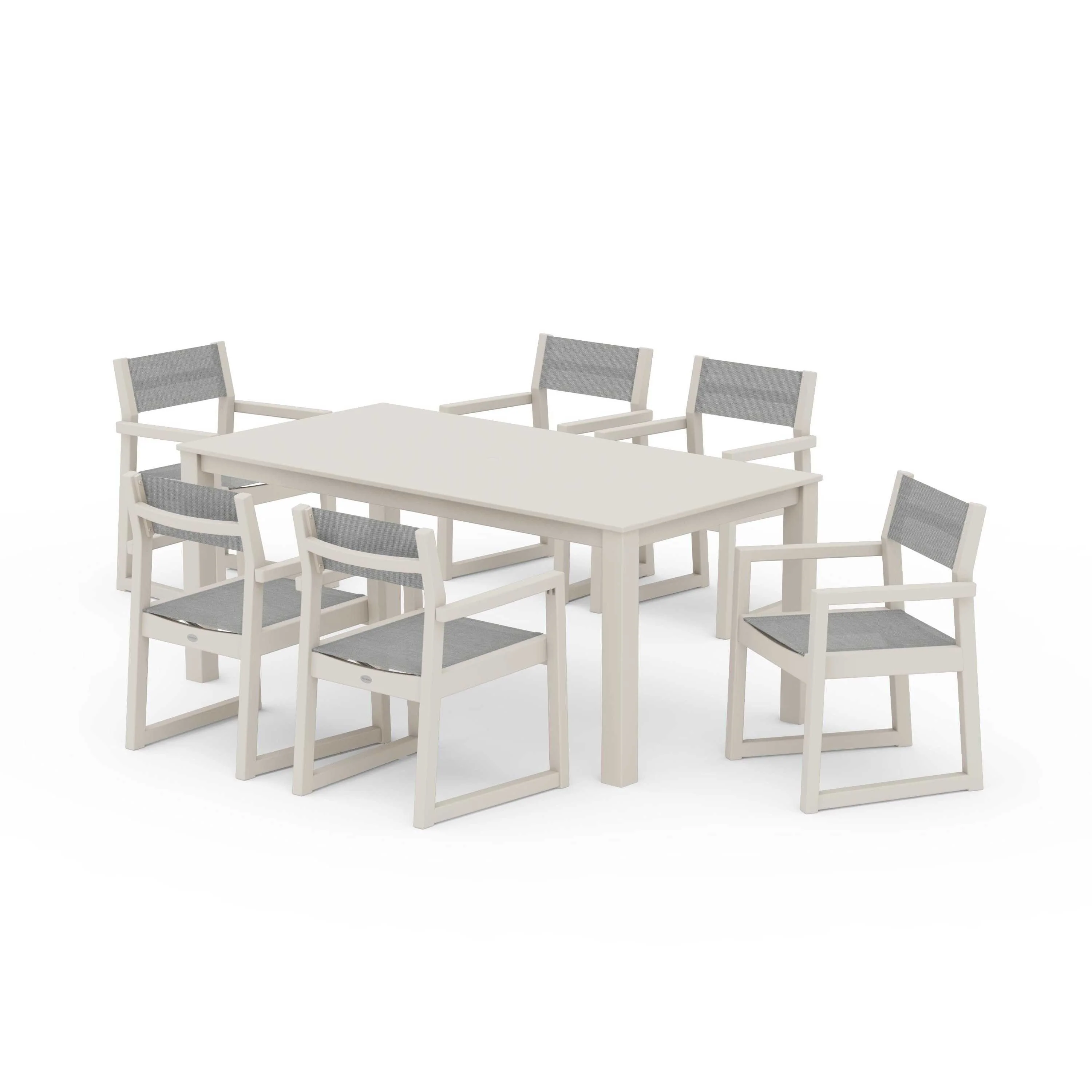 EDGE Sling Arm Chair 7-Piece Parsons Dining Set - Image 87